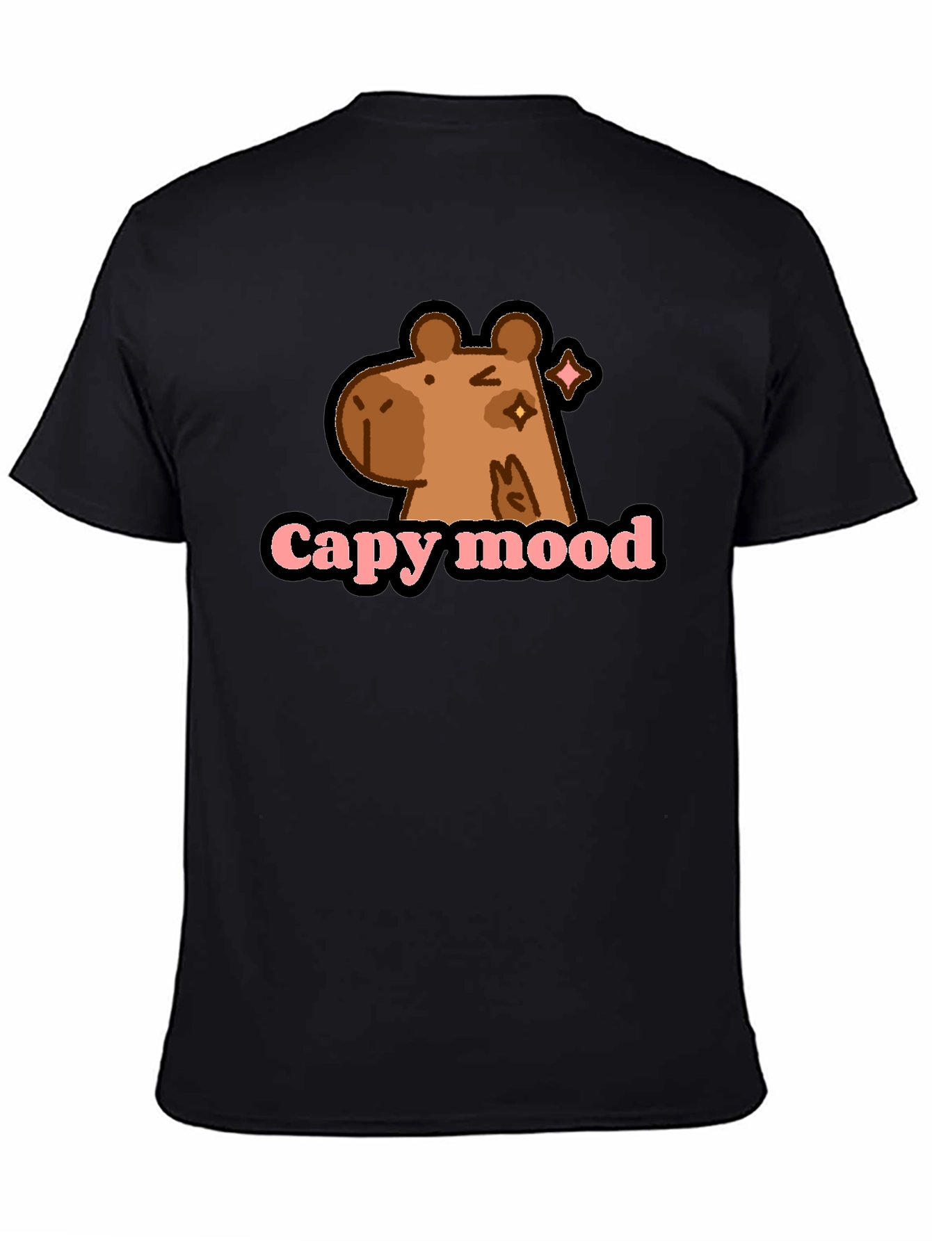 Capy Mood Black T-Shirt