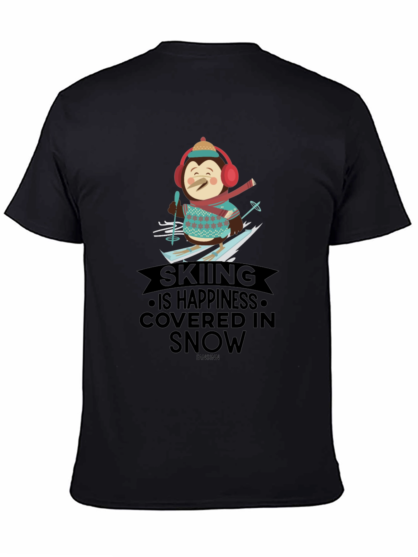 Skiing Happiness Penguin Graphic Tee