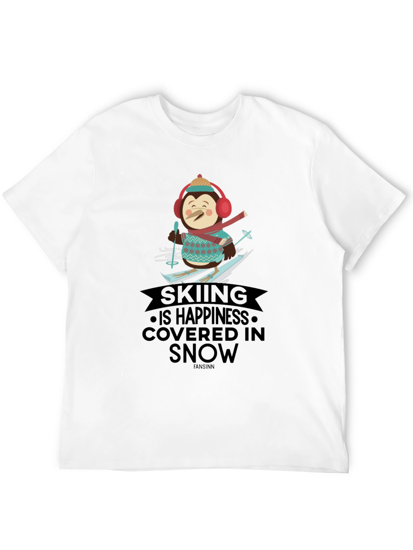 Skiing Happiness Penguin Graphic Tee