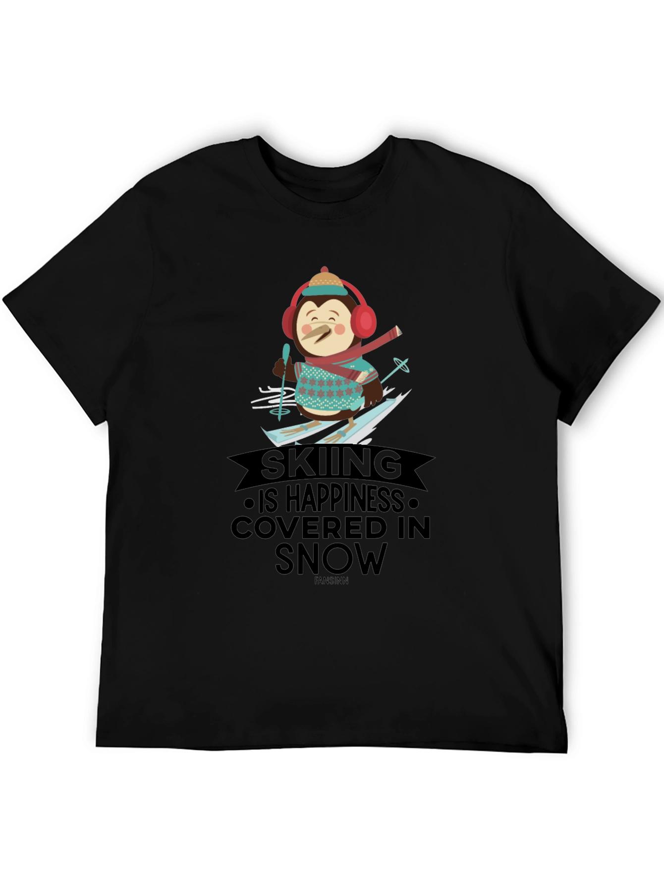 Skiing Happiness Penguin Graphic Tee