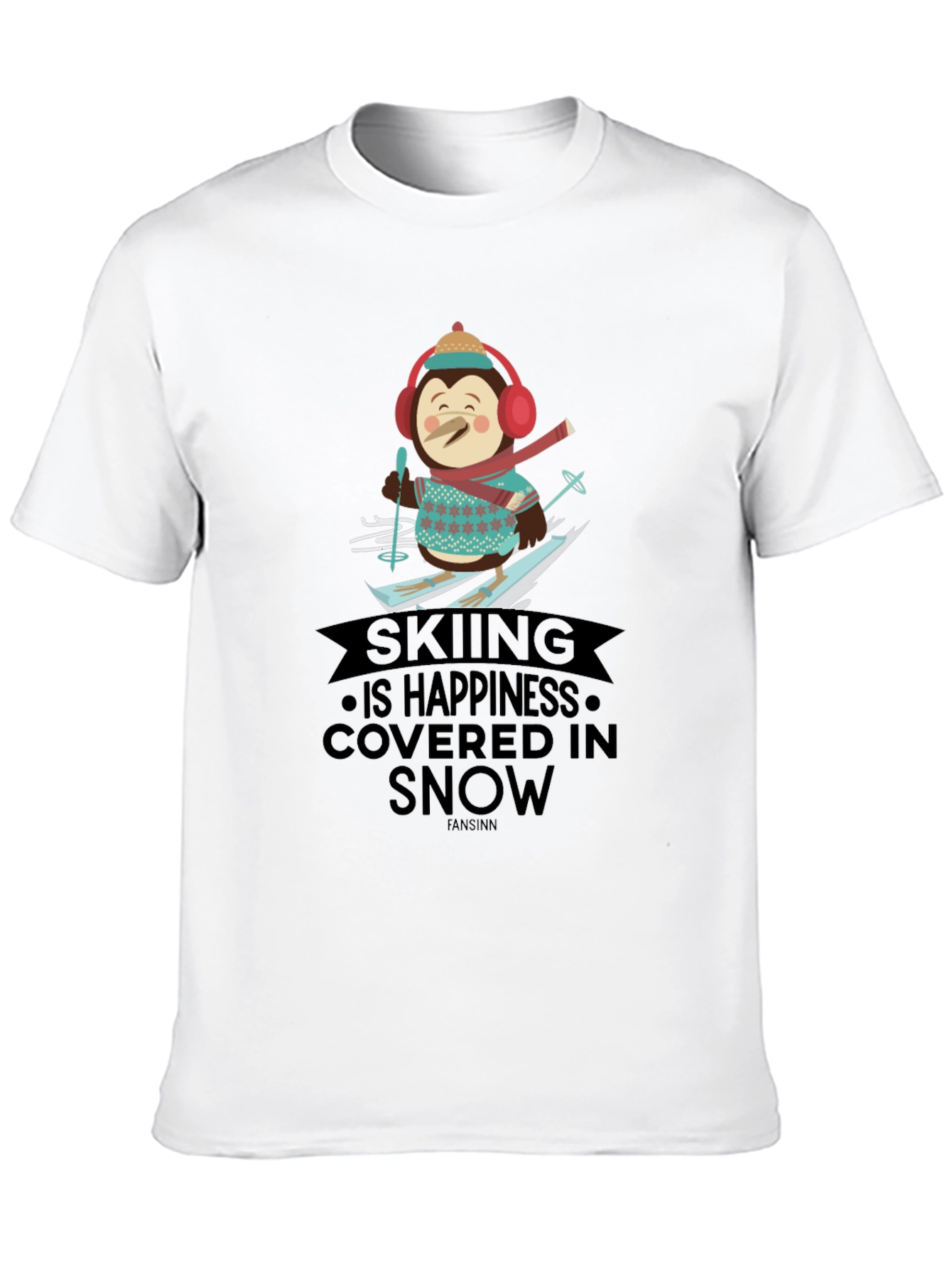 Skiing Happiness Penguin Graphic Tee