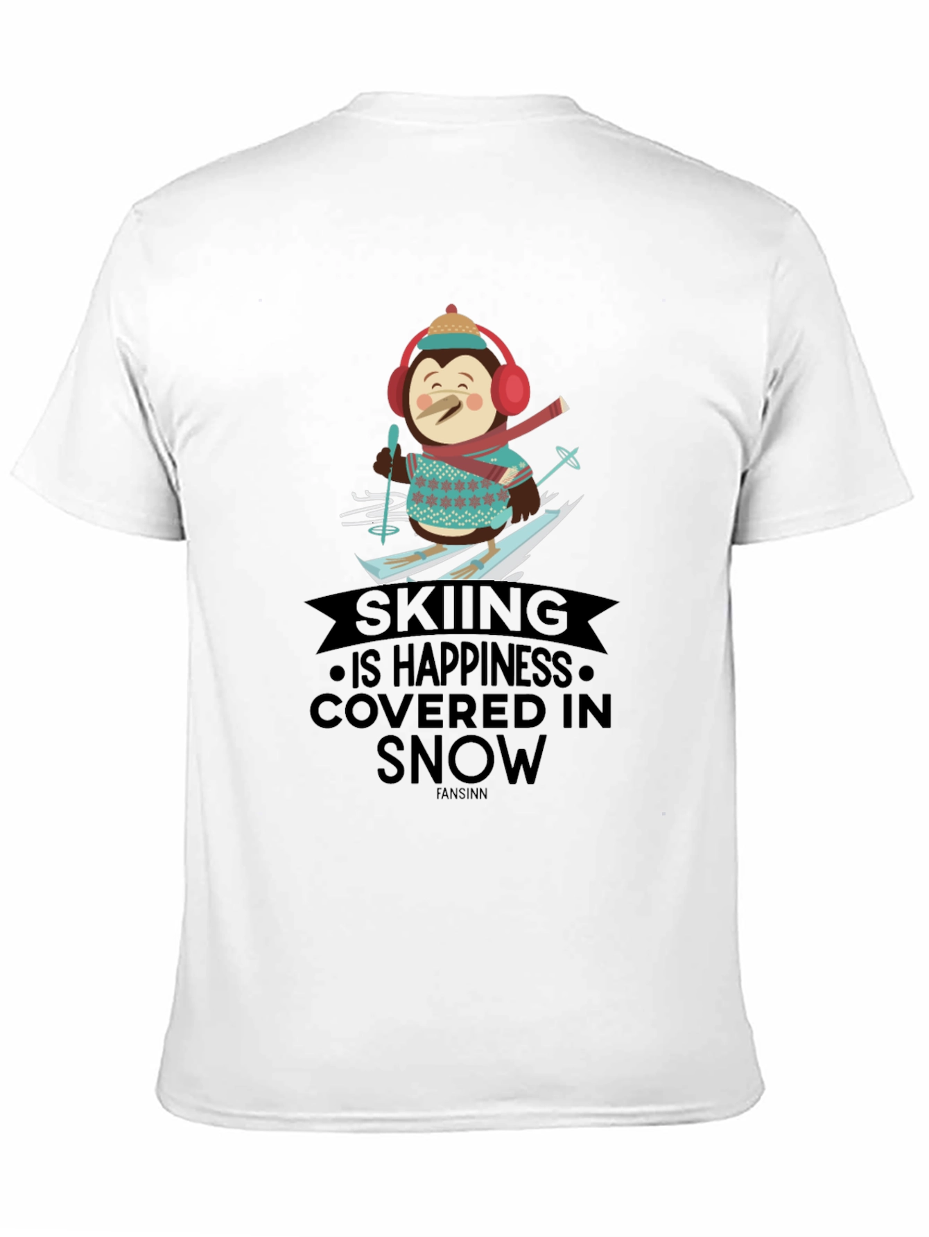 Skiing Happiness Penguin Graphic Tee