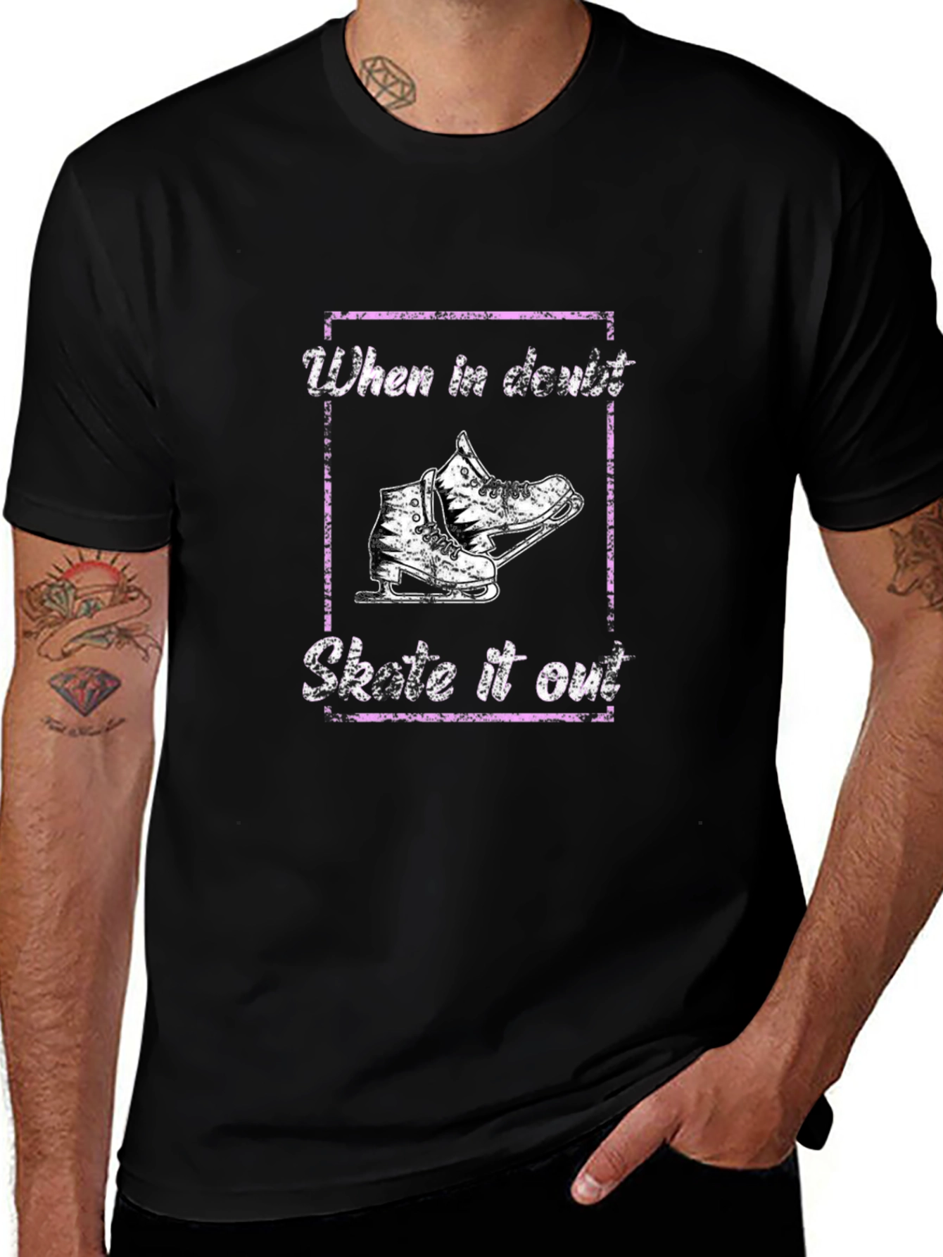 Skate It Out Graphic Tee - Black Cotton T-Shirt