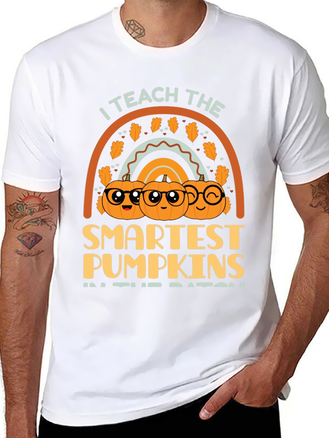 Teachers Smartest Pumpkins Halloween T-Shirt