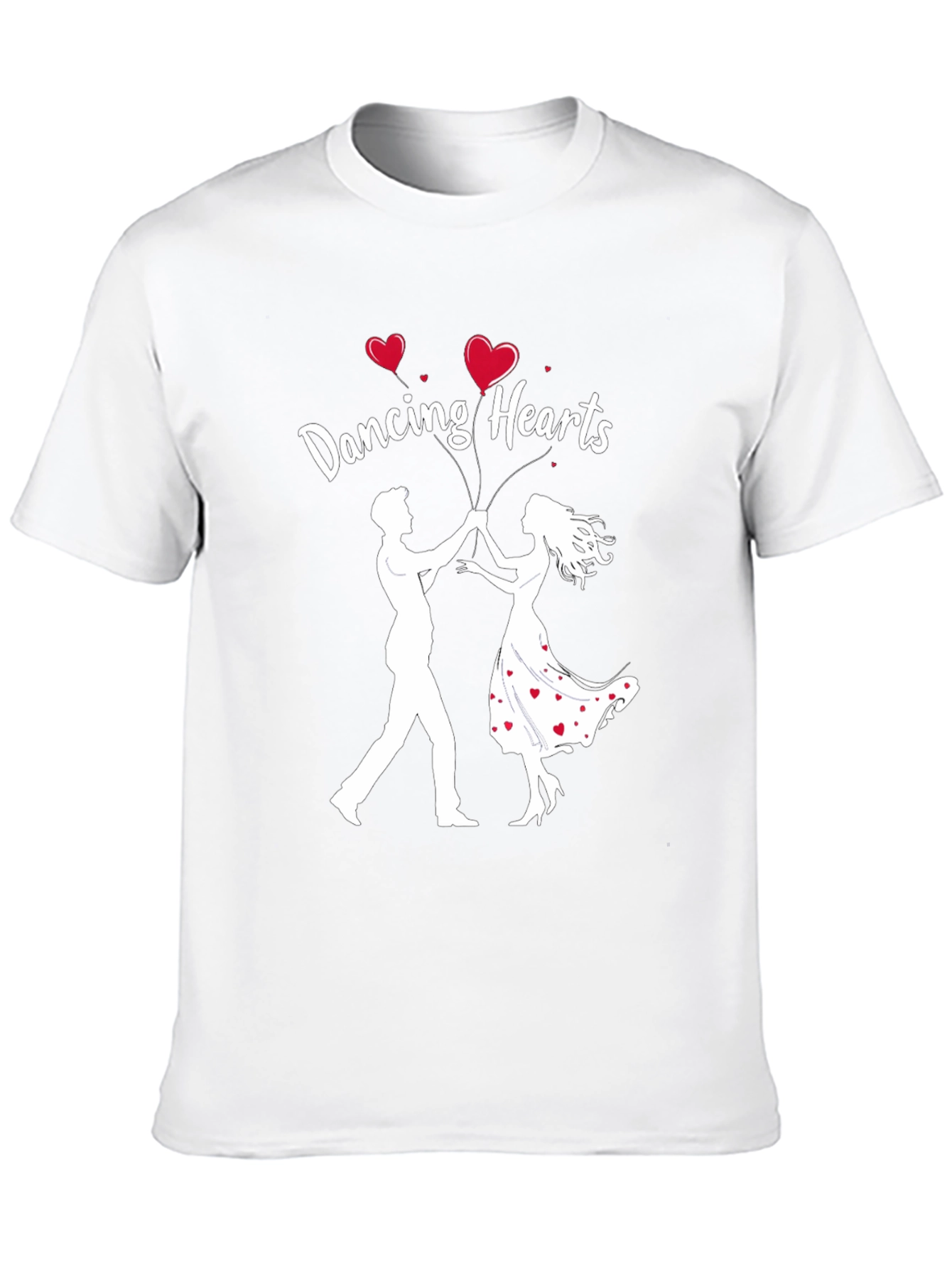 Dancing Hearts Graphic Black T-Shirt