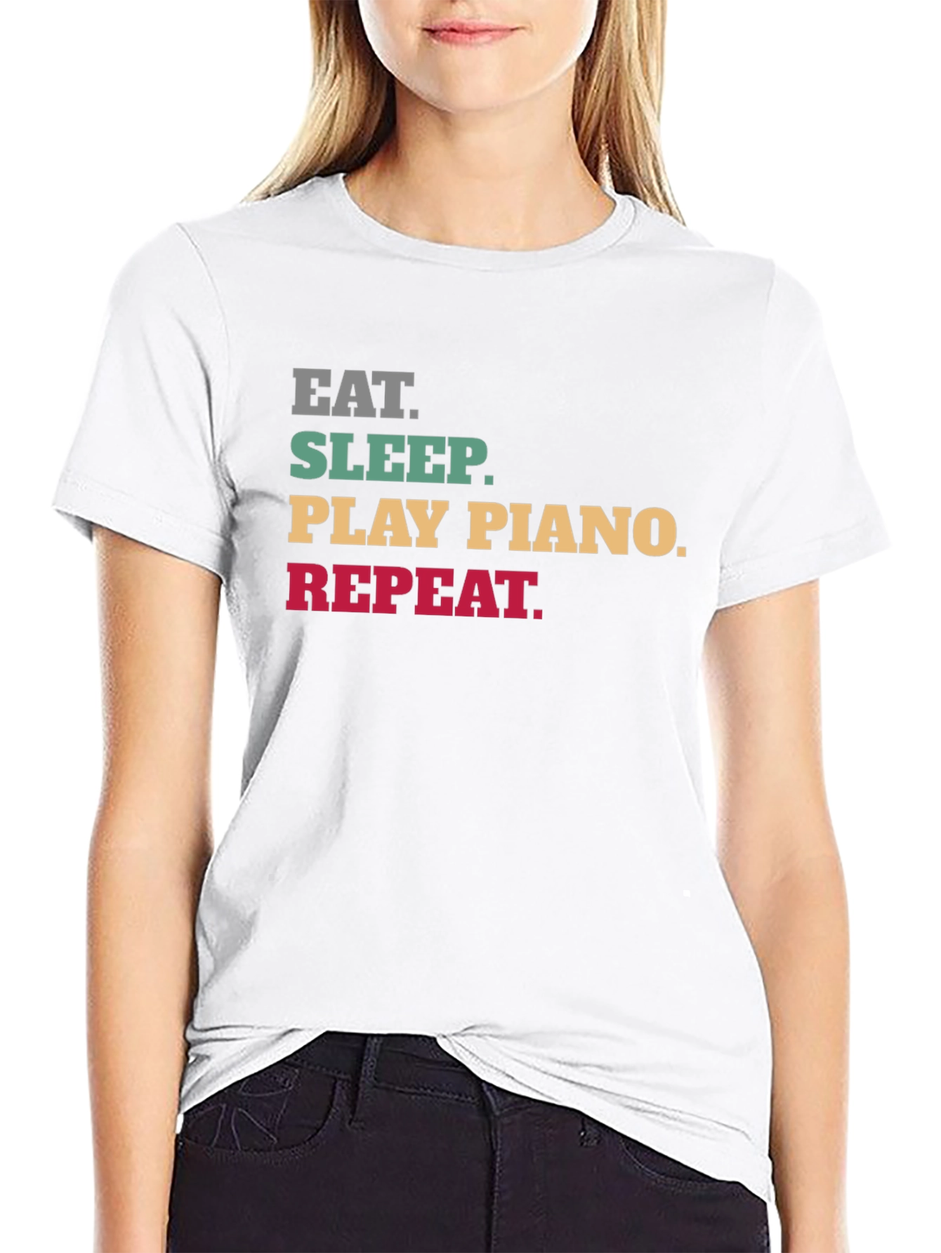 Eat Sleep Play Piano Repeat T-Shirt
