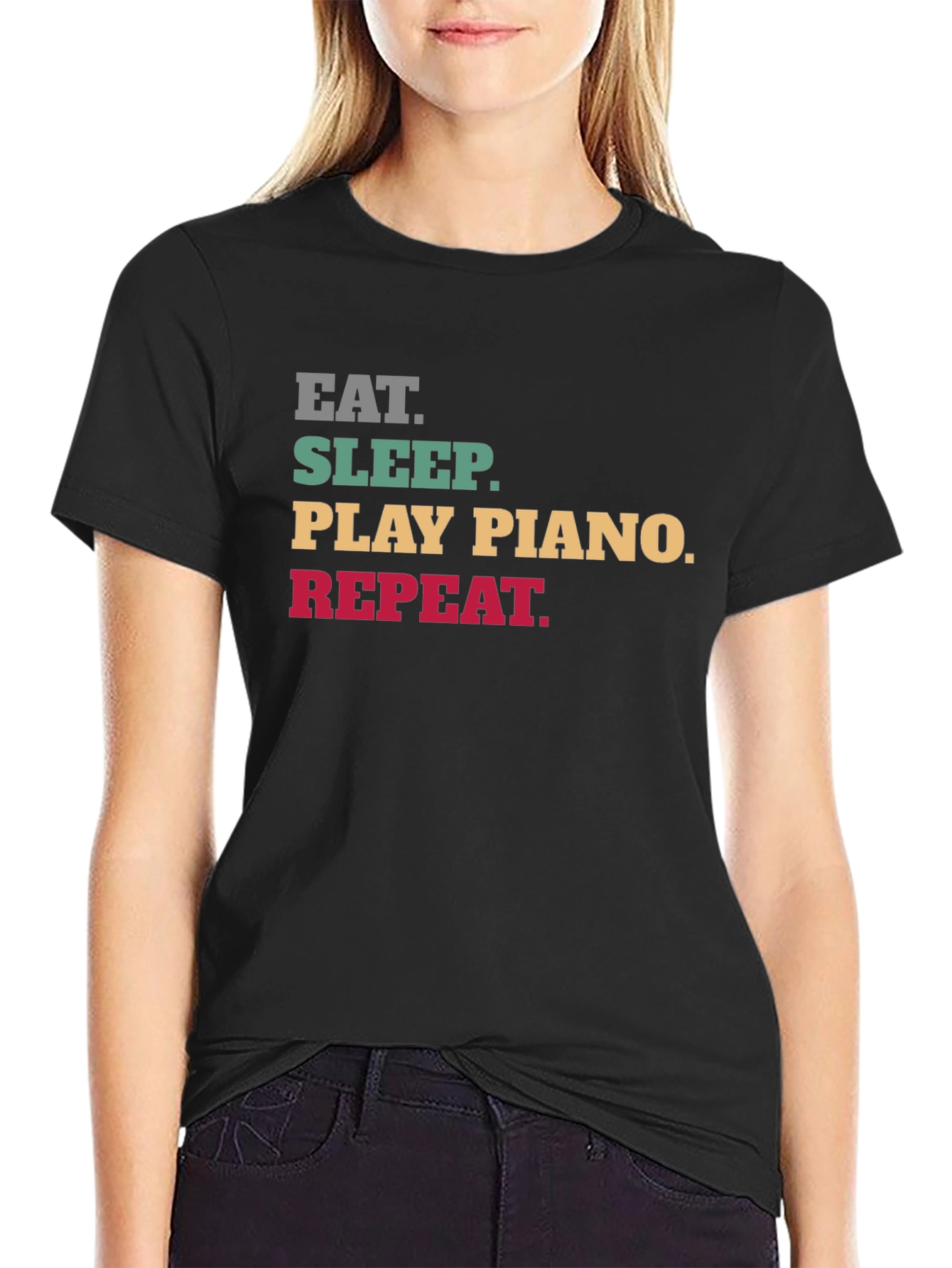 Eat Sleep Play Piano Repeat T-Shirt