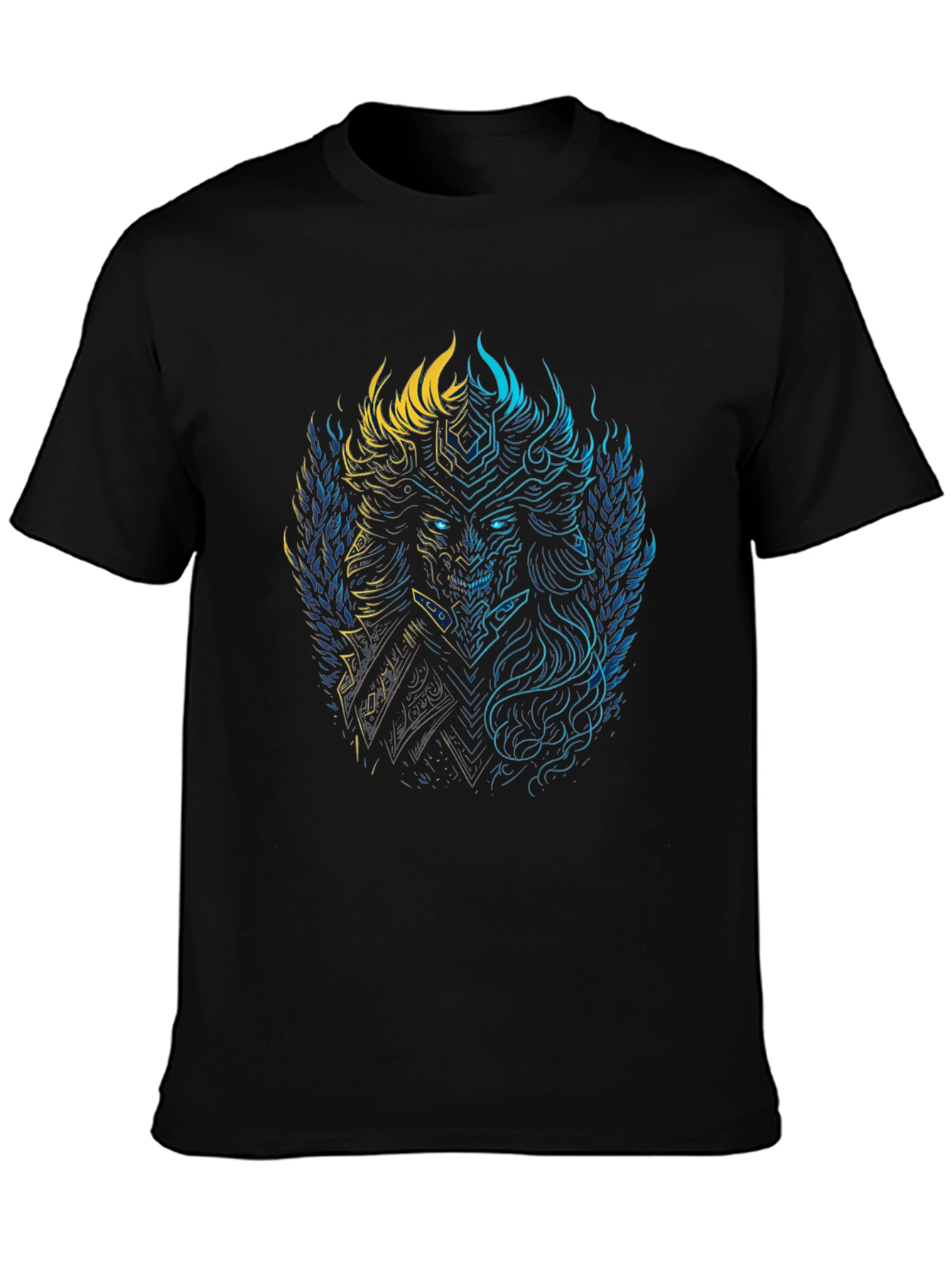 Viking Warrior Graphic Tee - Black