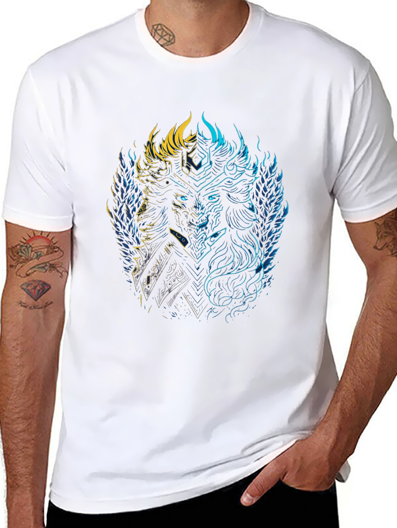 Viking Warrior Graphic Tee - Black