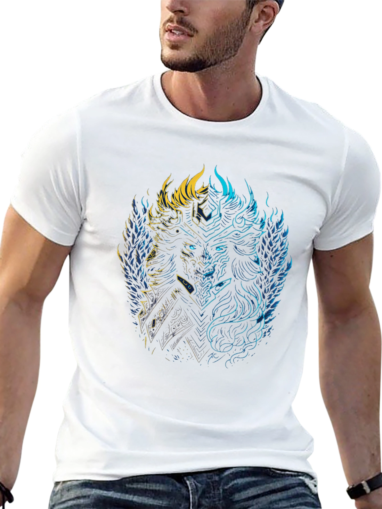 Viking Warrior Graphic Tee - Black