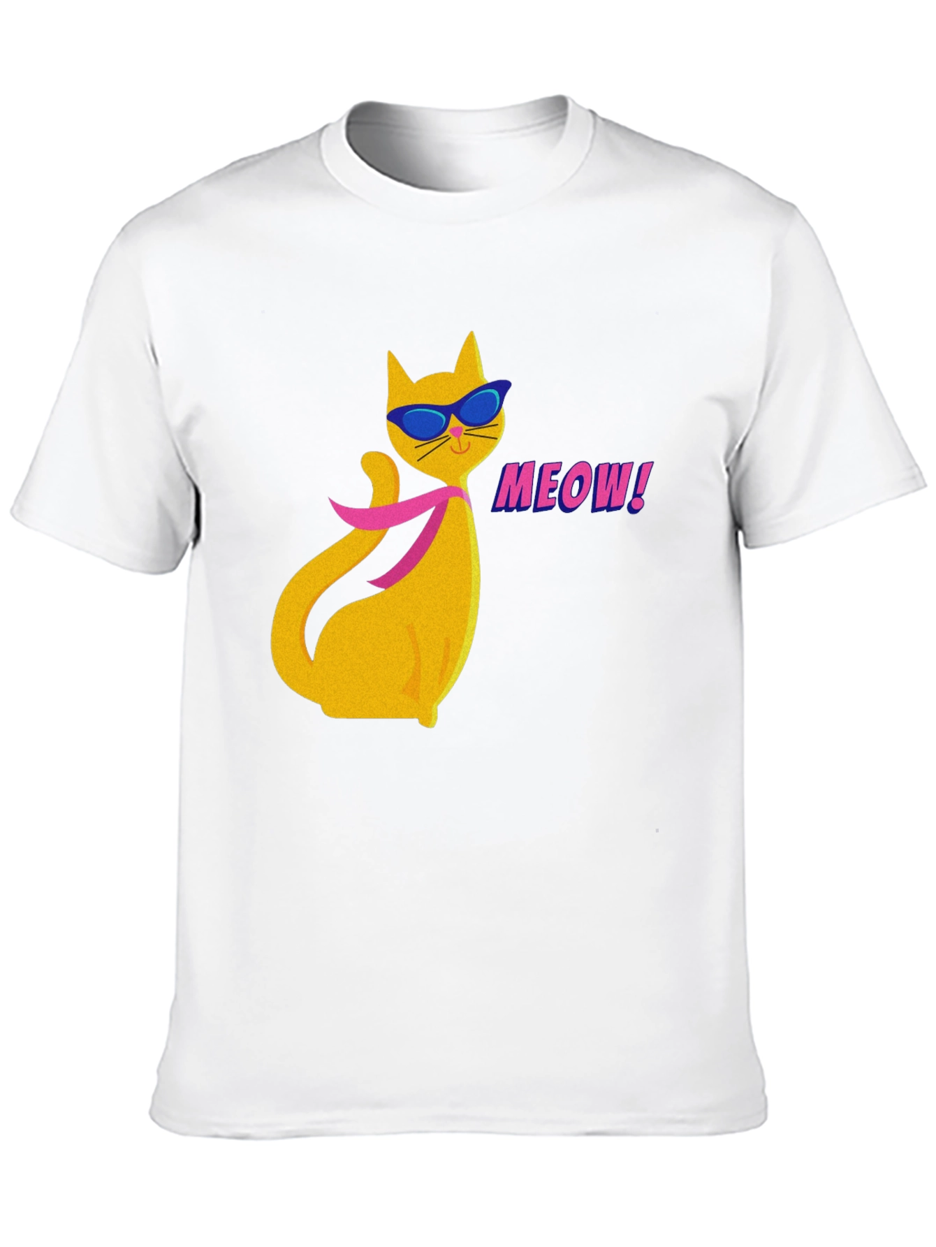 Cool Cat T-Shirt - Meow Cartoon Design