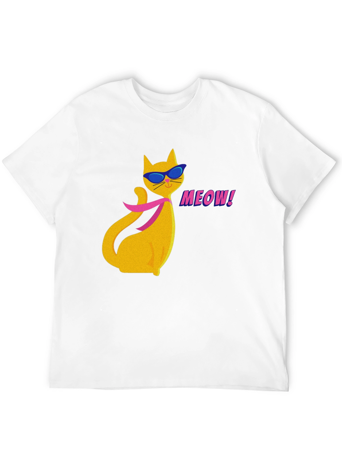 Cool Cat T-Shirt - Meow Cartoon Design