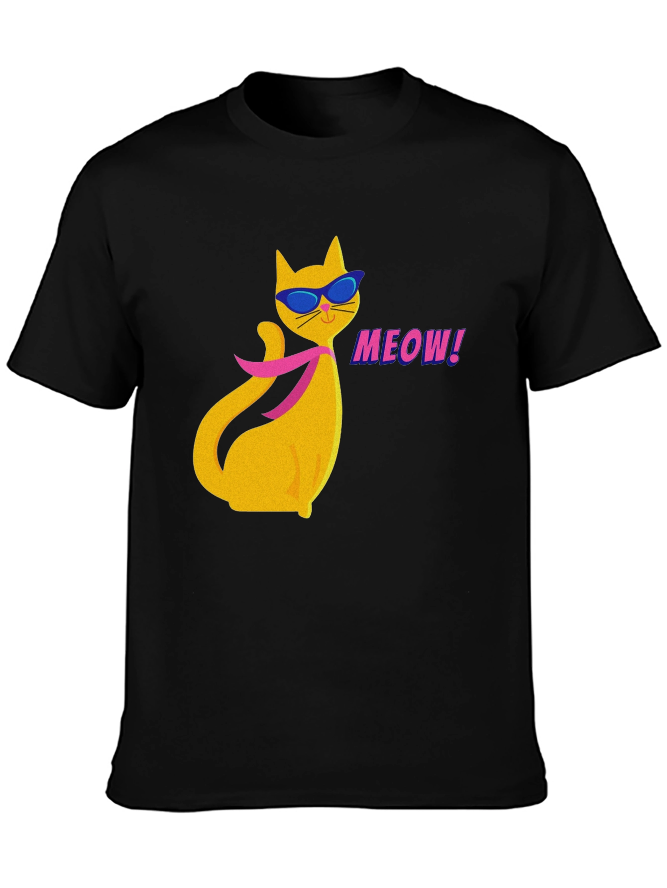 Cool Cat T-Shirt - Meow Cartoon Design