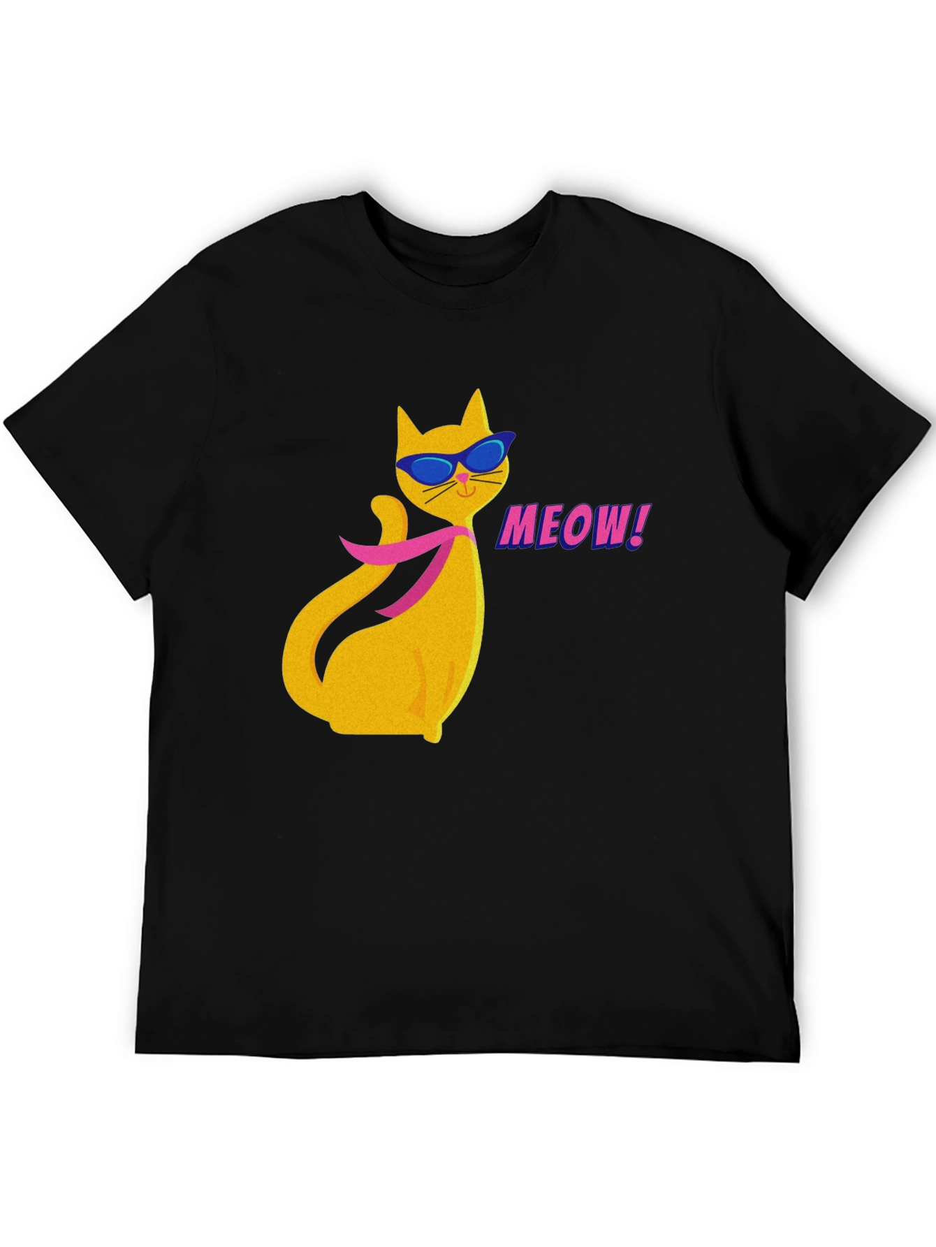 Cool Cat T-Shirt - Meow Cartoon Design