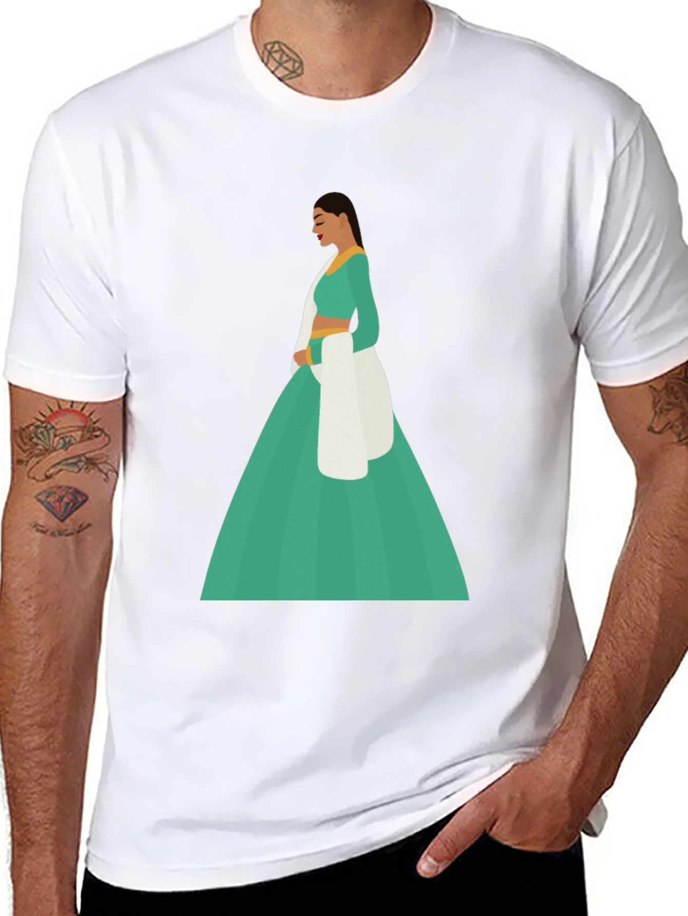 Elegant Woman Graphic Tee - Modern Style