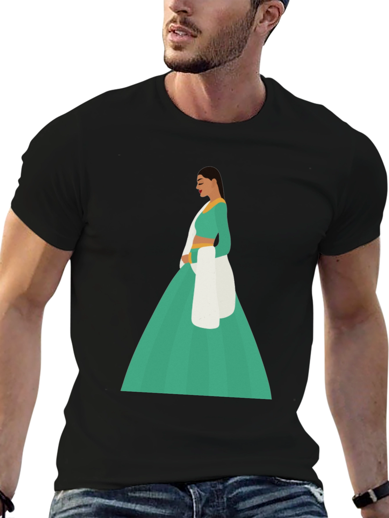 Elegant Woman Graphic Tee - Modern Style
