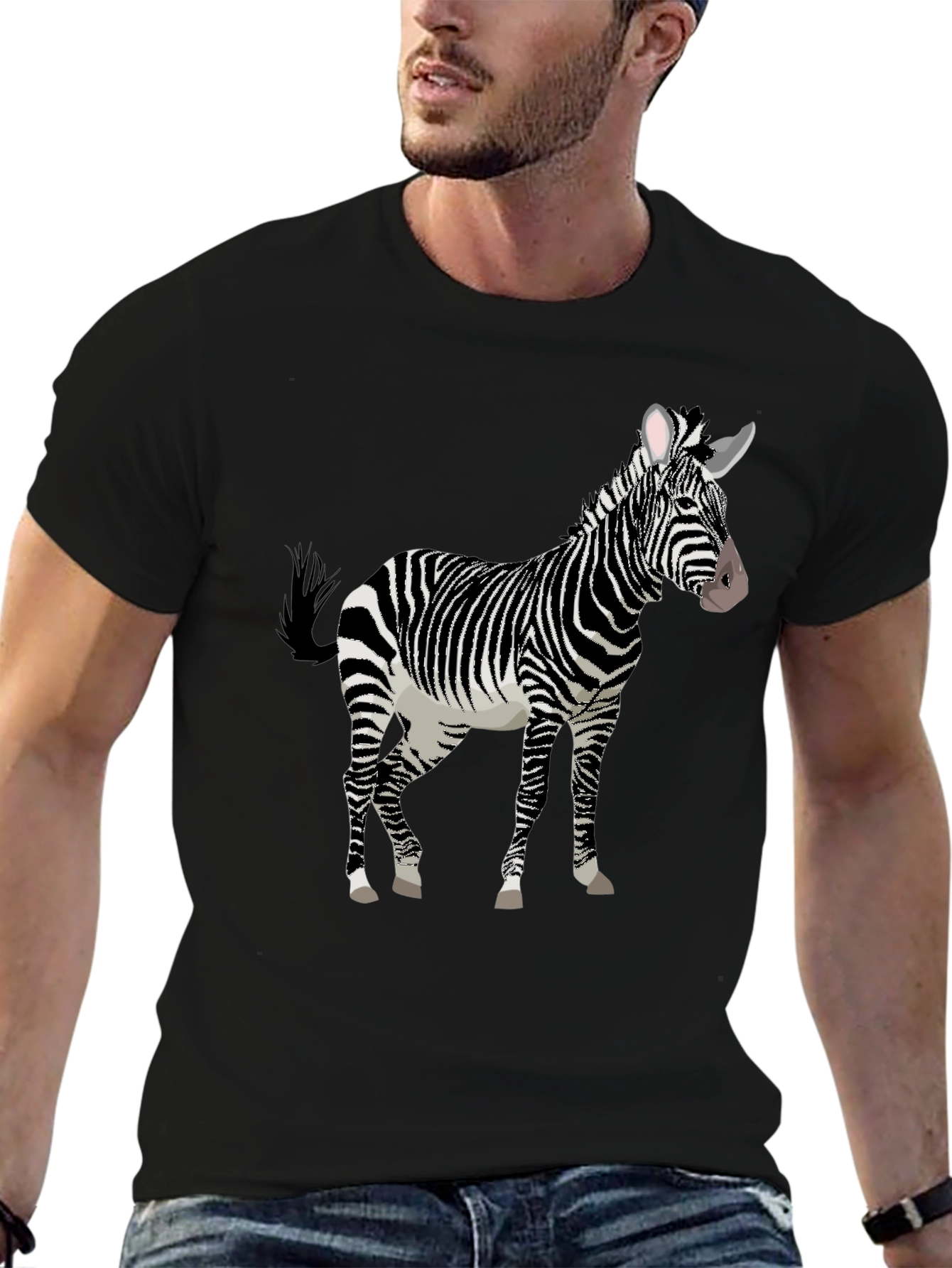 Zebra Graphic Tee - Stylish Animal Print T-Shirt