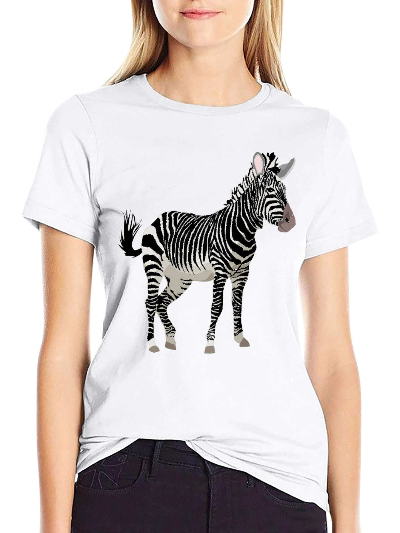 Zebra Graphic Tee - Stylish Animal Print T-Shirt