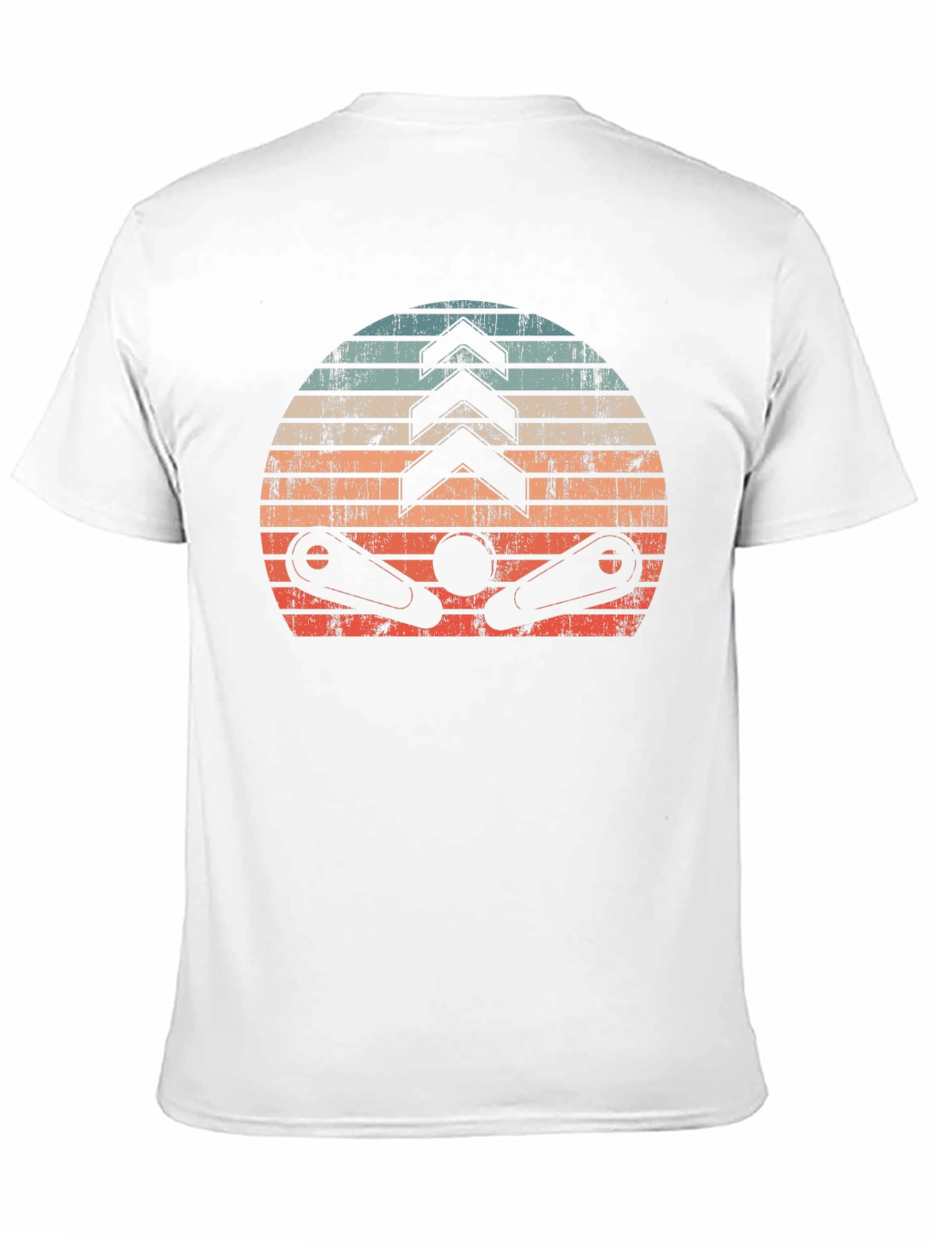 Retro Pinball Sunset Graphic Tee - Black