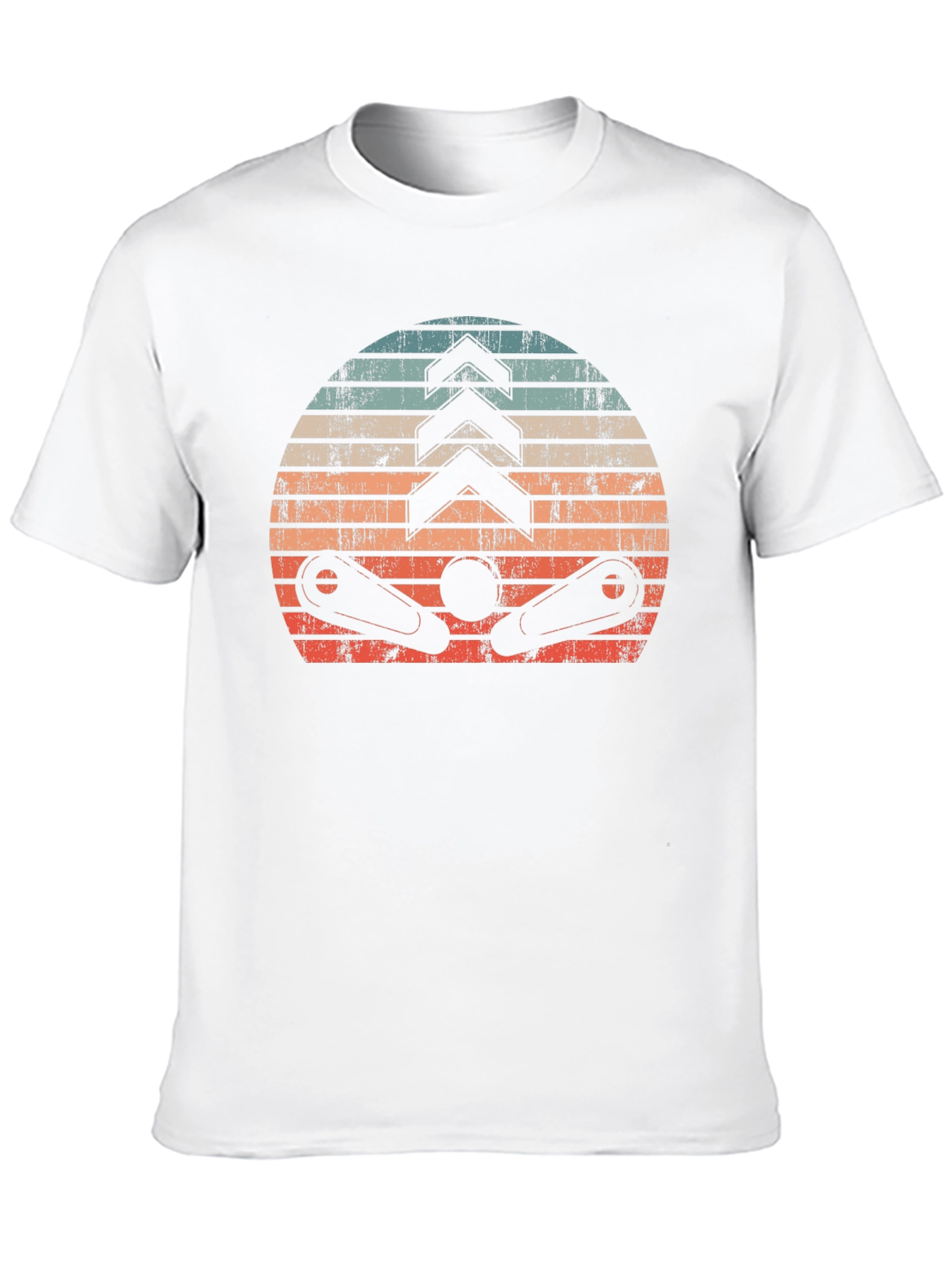 Retro Pinball Sunset Graphic Tee - Black