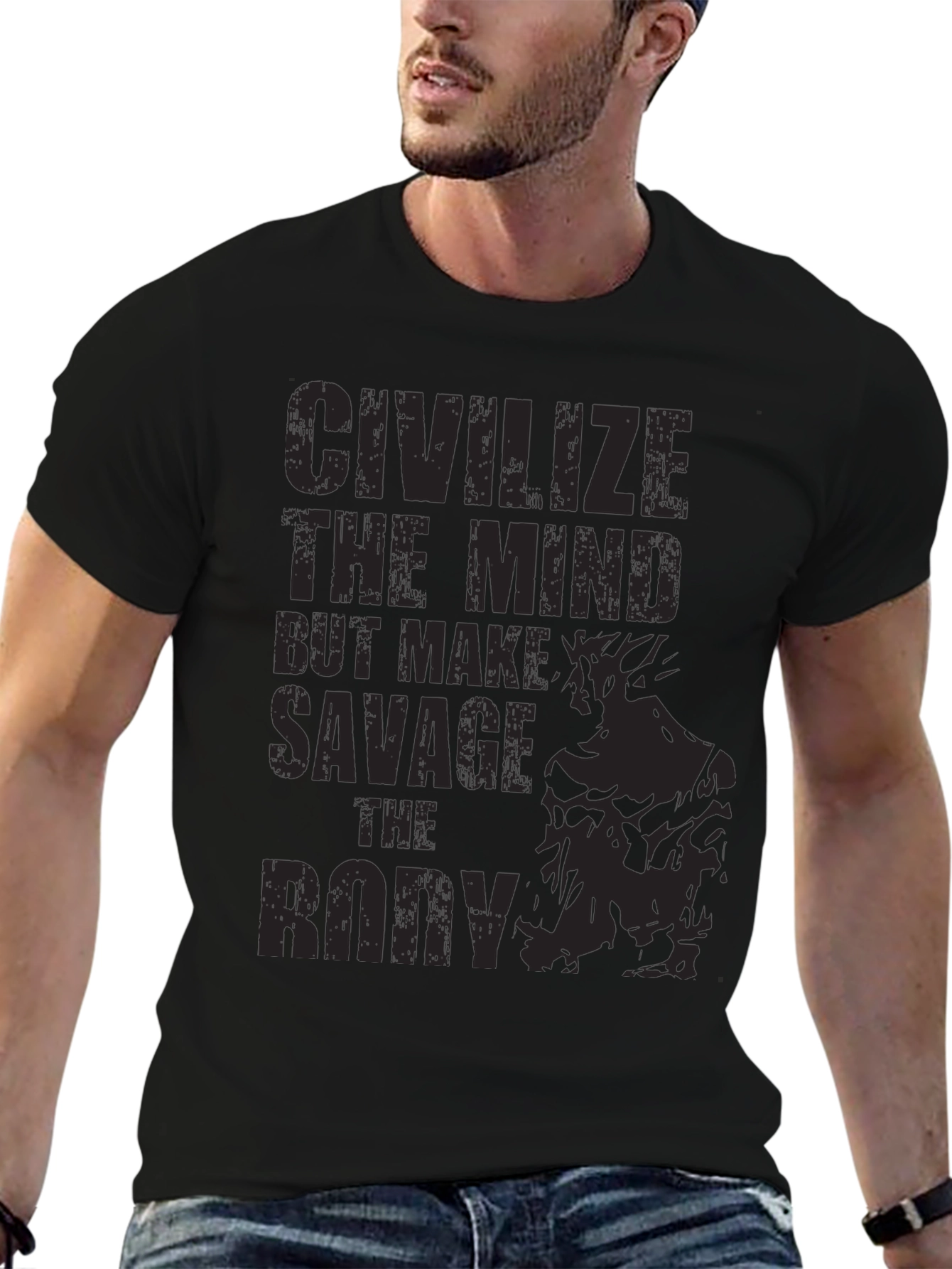 Civilize the Mind Savage the Body T-Shirt