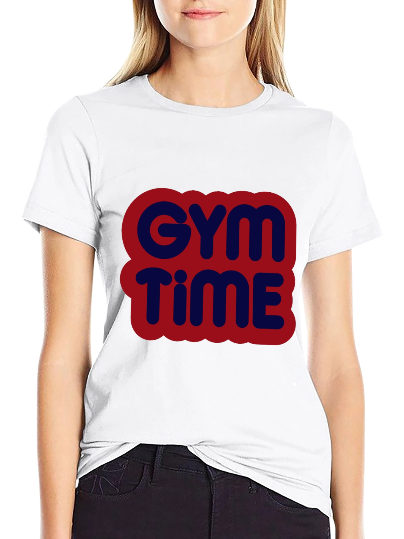 Gym Time Graphic Tee - Bold Comfortable Black