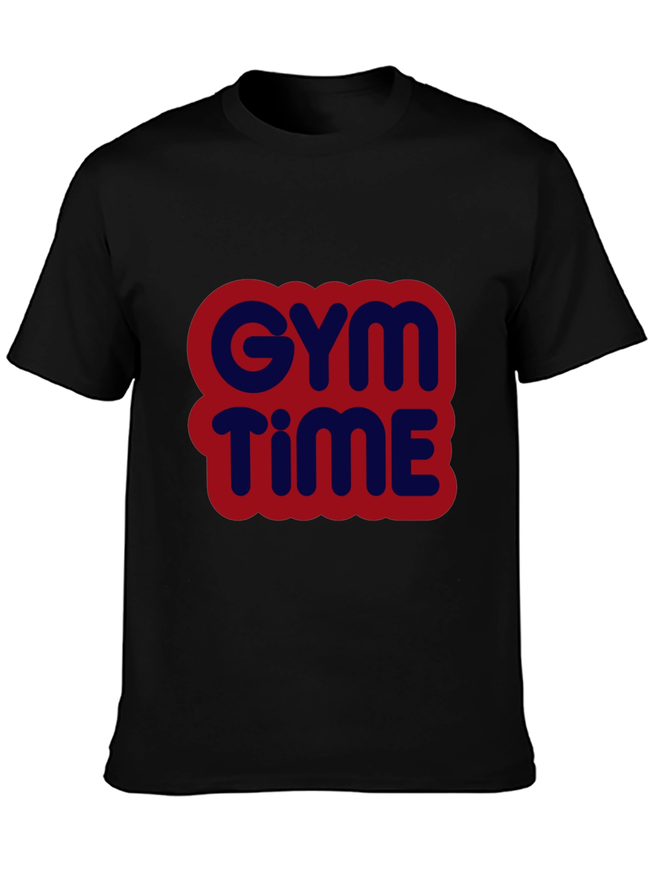 Gym Time Graphic Tee - Bold Comfortable Black