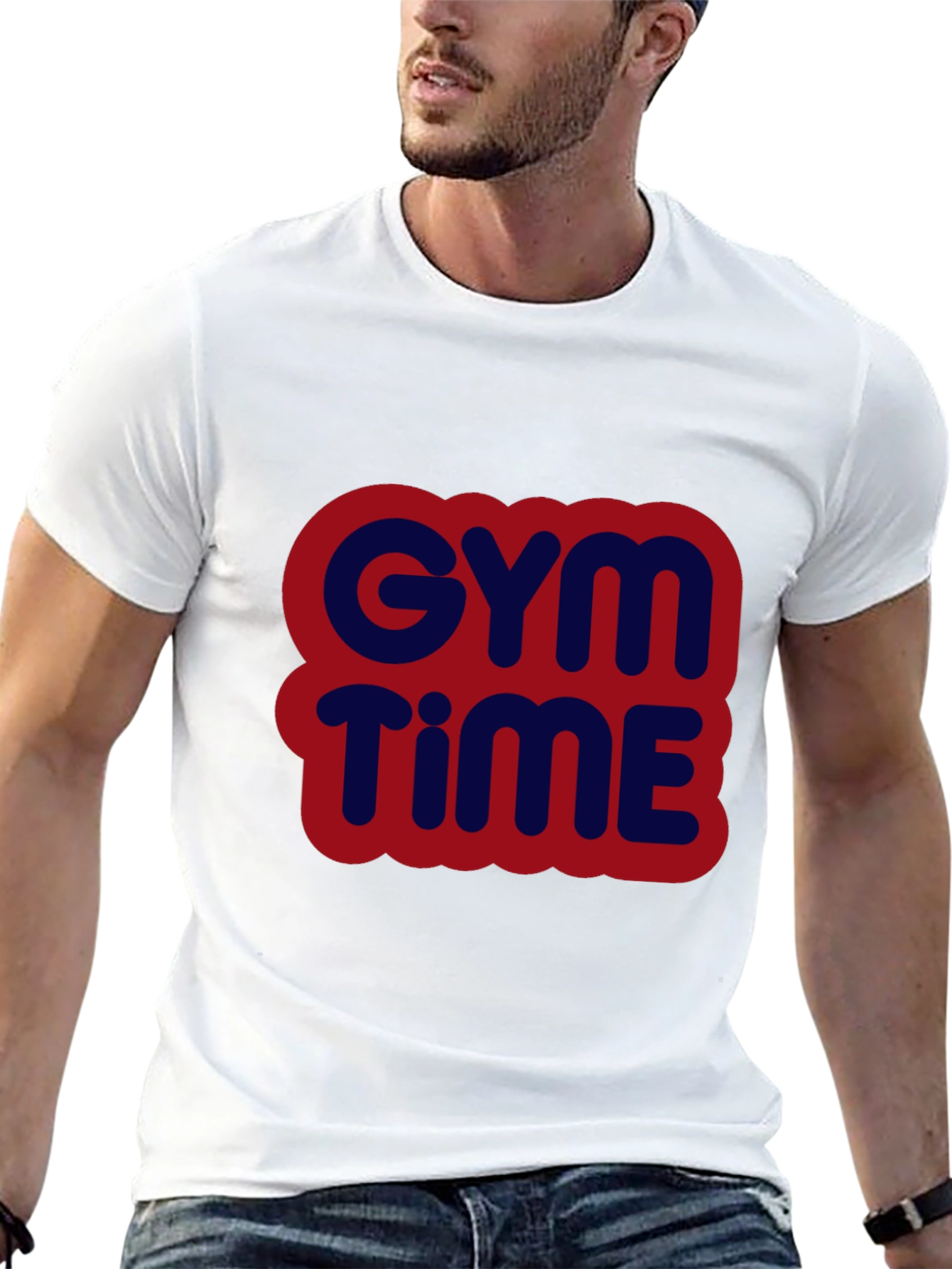 Gym Time Graphic Tee - Bold Comfortable Black