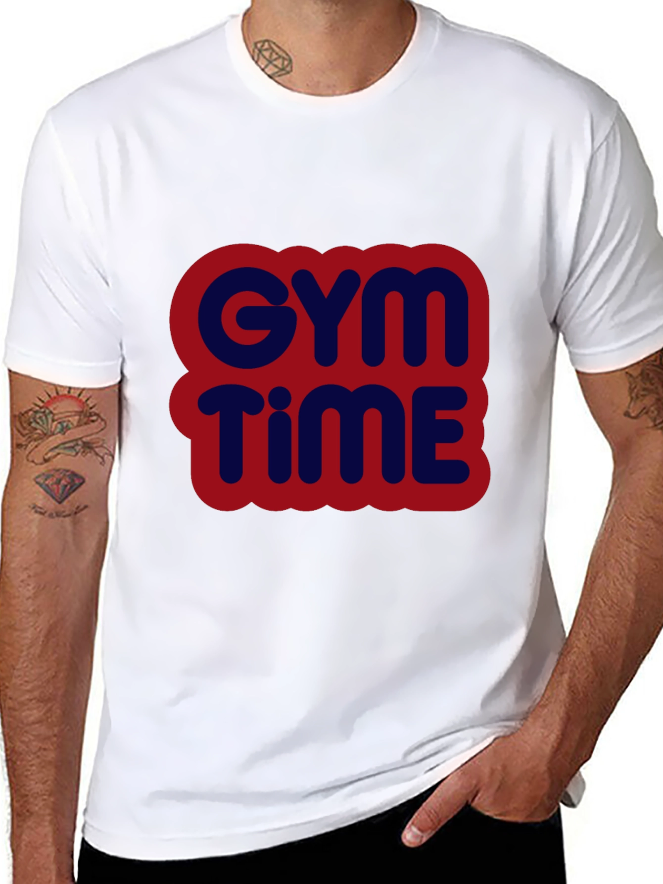 Gym Time Graphic Tee - Bold Comfortable Black