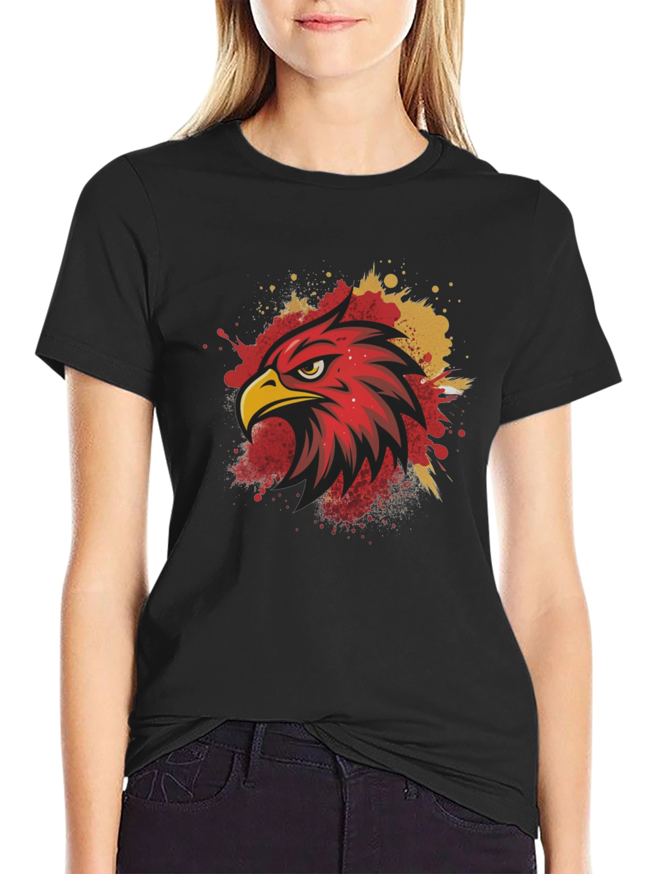 Eagle Head Graphic Tee - Mens Black T-Shirt