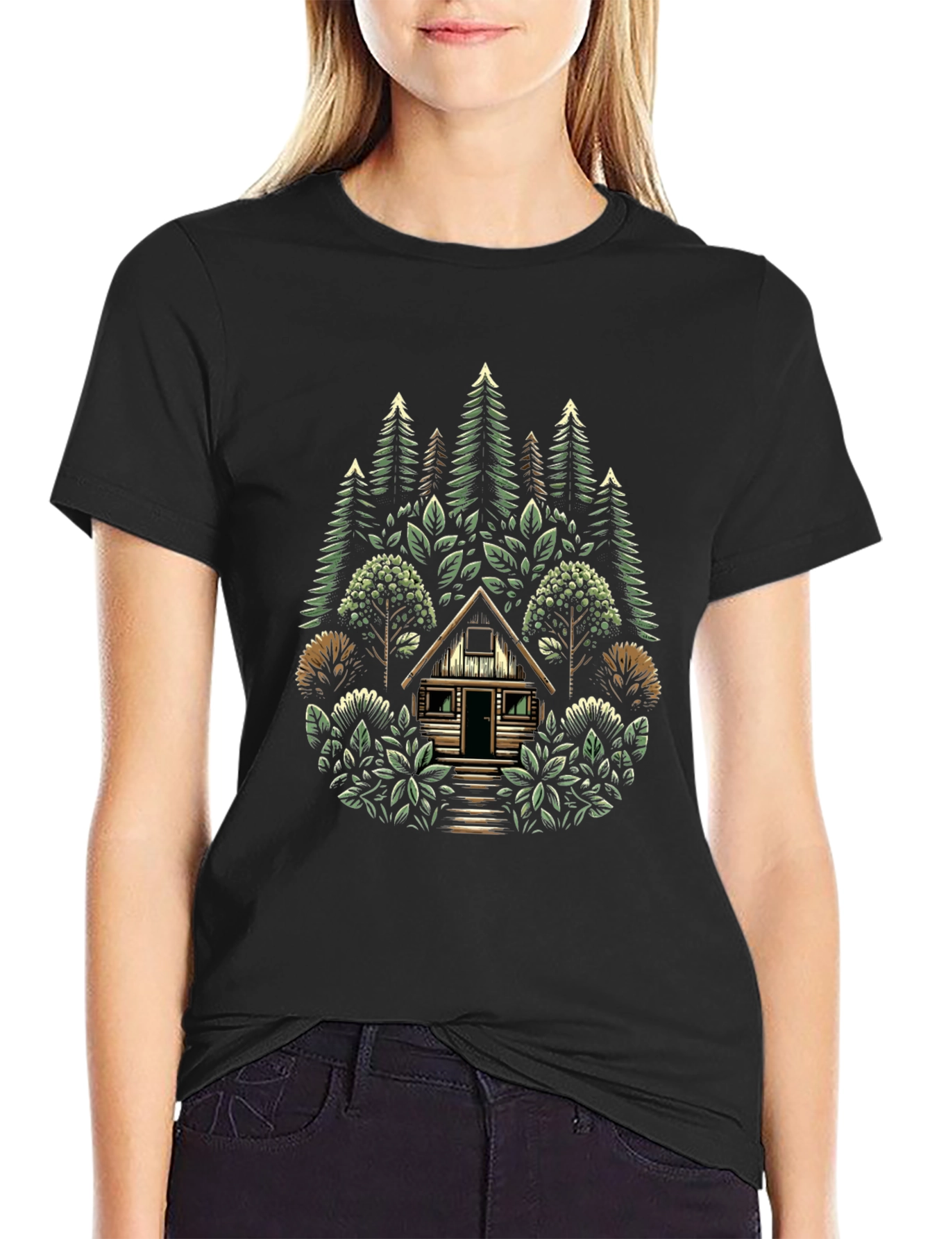 Nature Cabin Graphic T-Shirt - Unisex Style