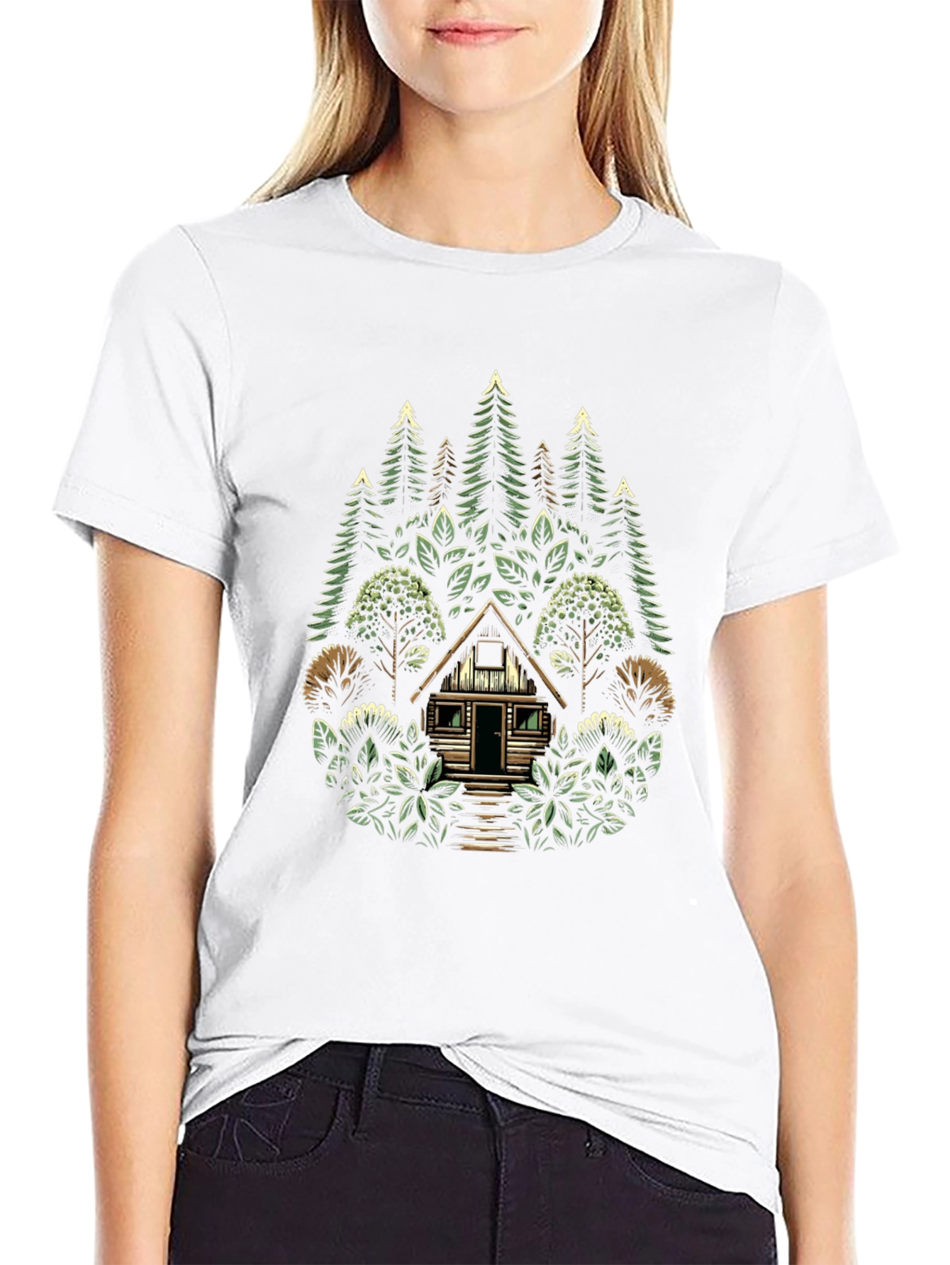 Nature Cabin Graphic T-Shirt - Unisex Style