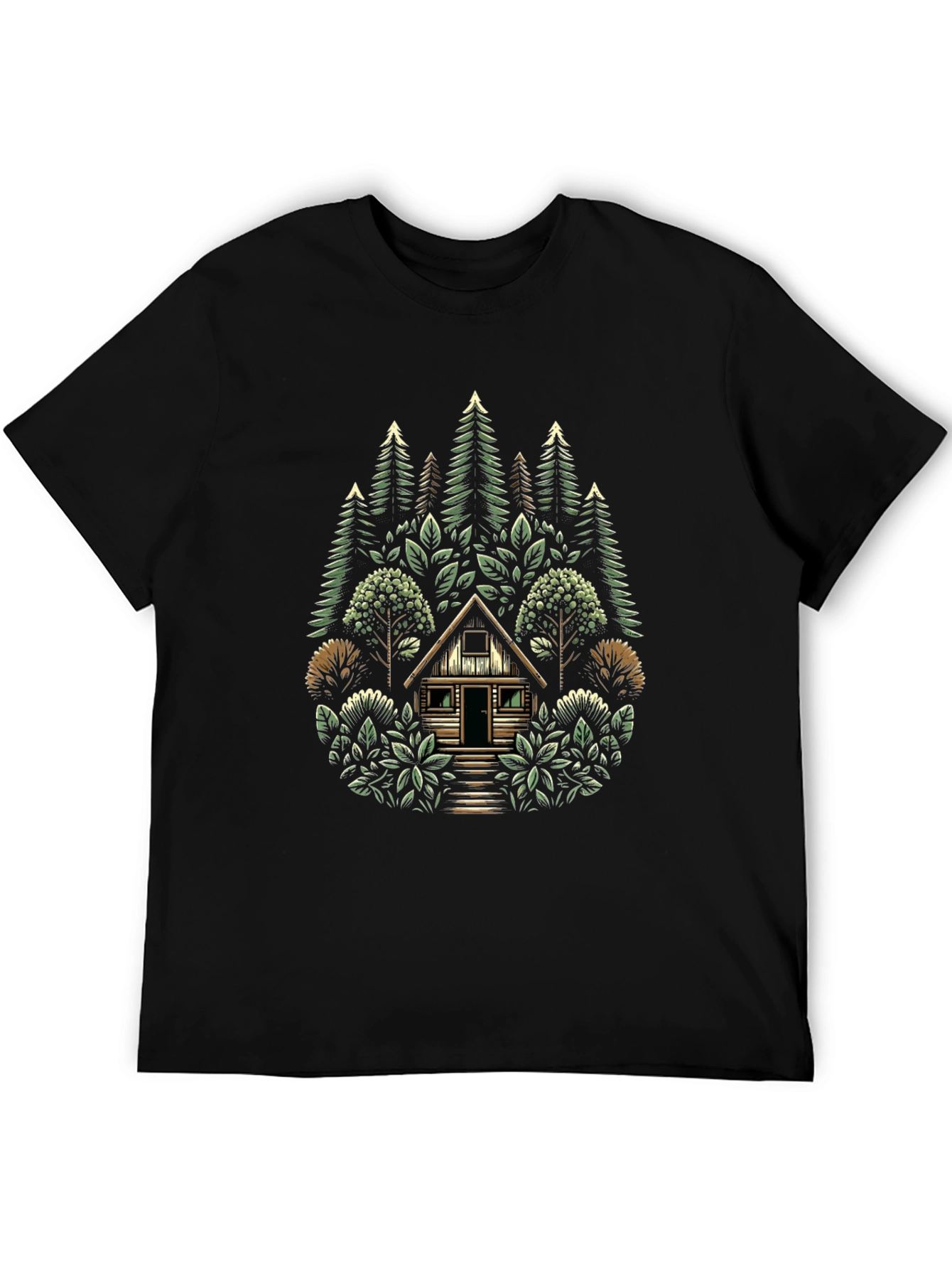 Nature Cabin Graphic T-Shirt - Unisex Style