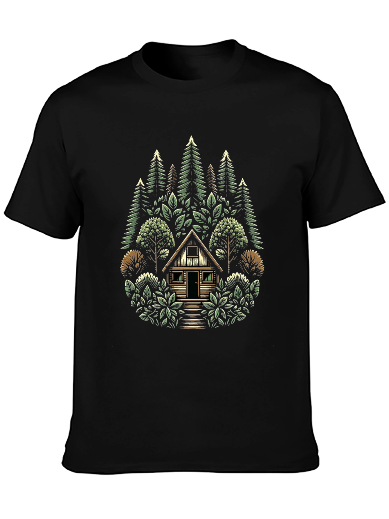 Nature Cabin Graphic T-Shirt - Unisex Style