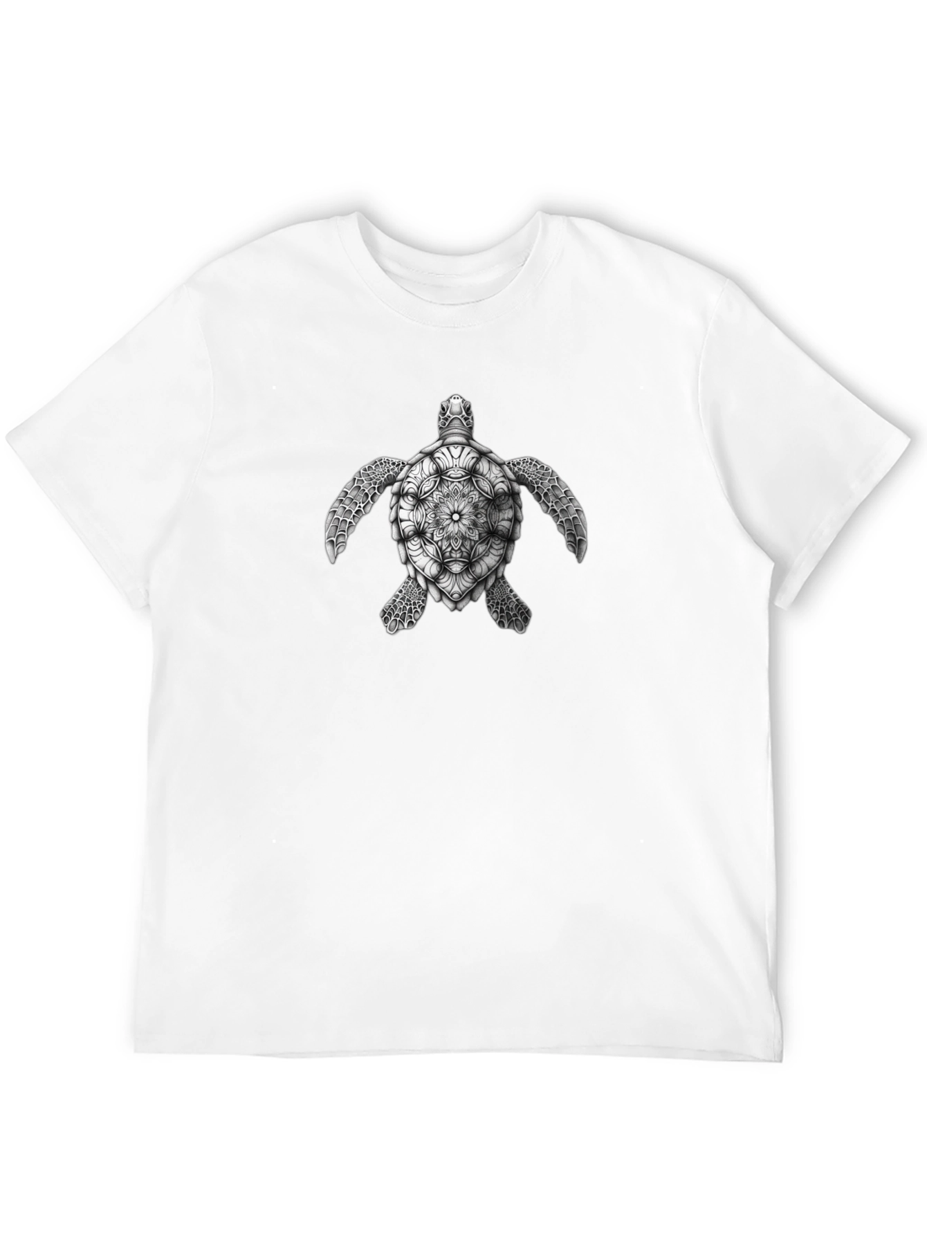 Turtle Mandala Graphic T-Shirt - Black