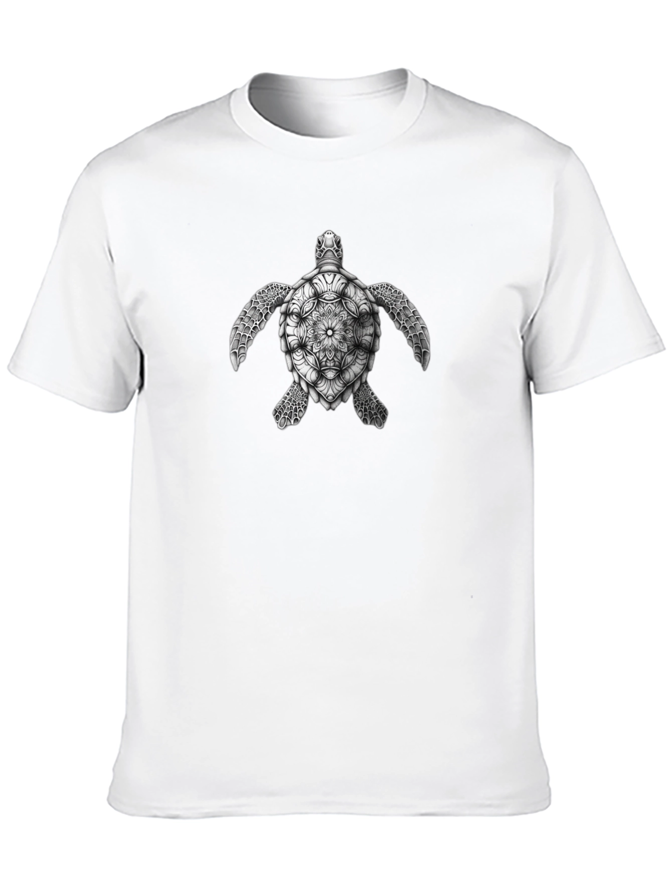 Turtle Mandala Graphic T-Shirt - Black