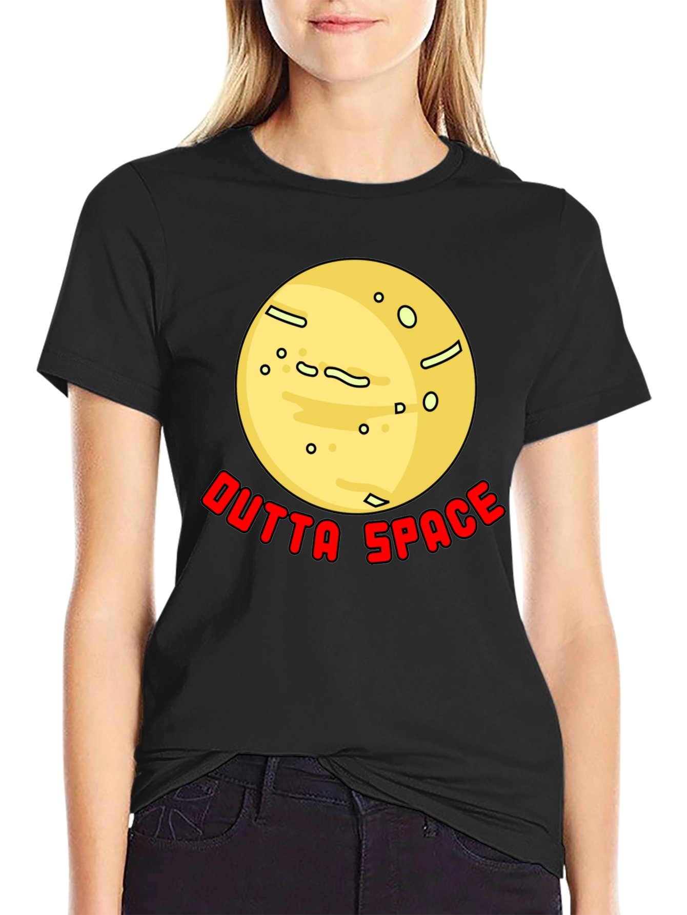Outta Space Graphic T-Shirt - Black Cotton Tee