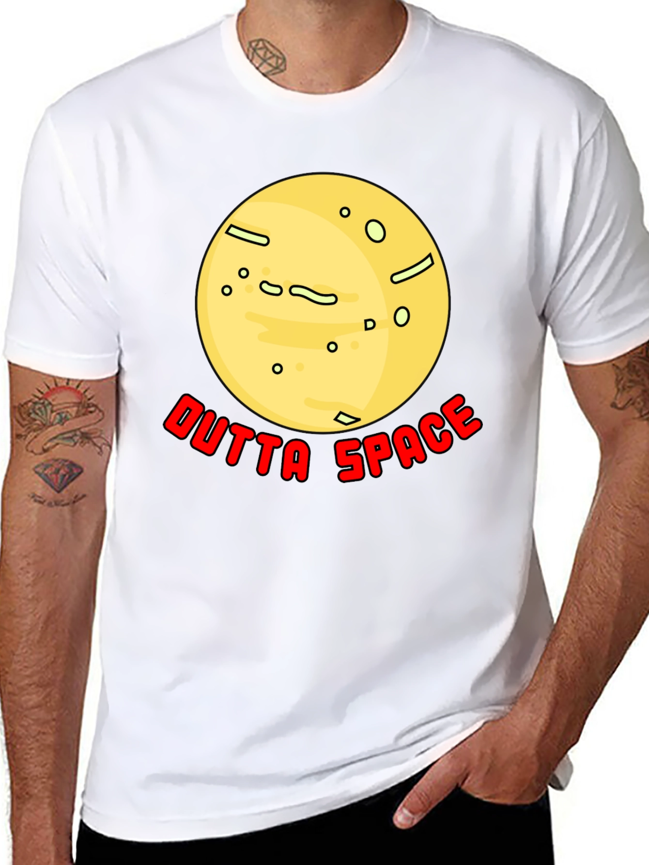 Outta Space Graphic T-Shirt - Black Cotton Tee