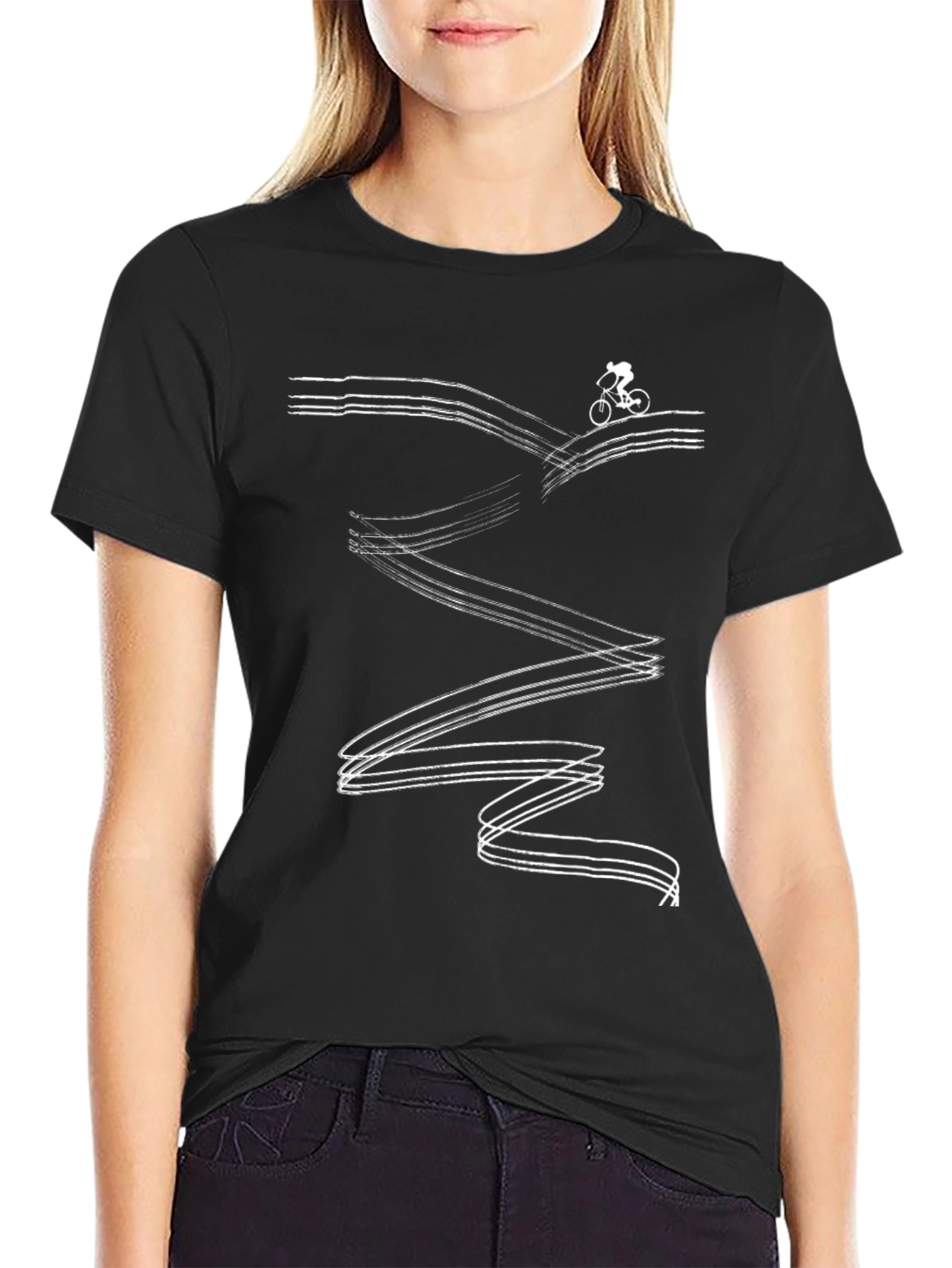 Cyclist Graphic Tee - Black