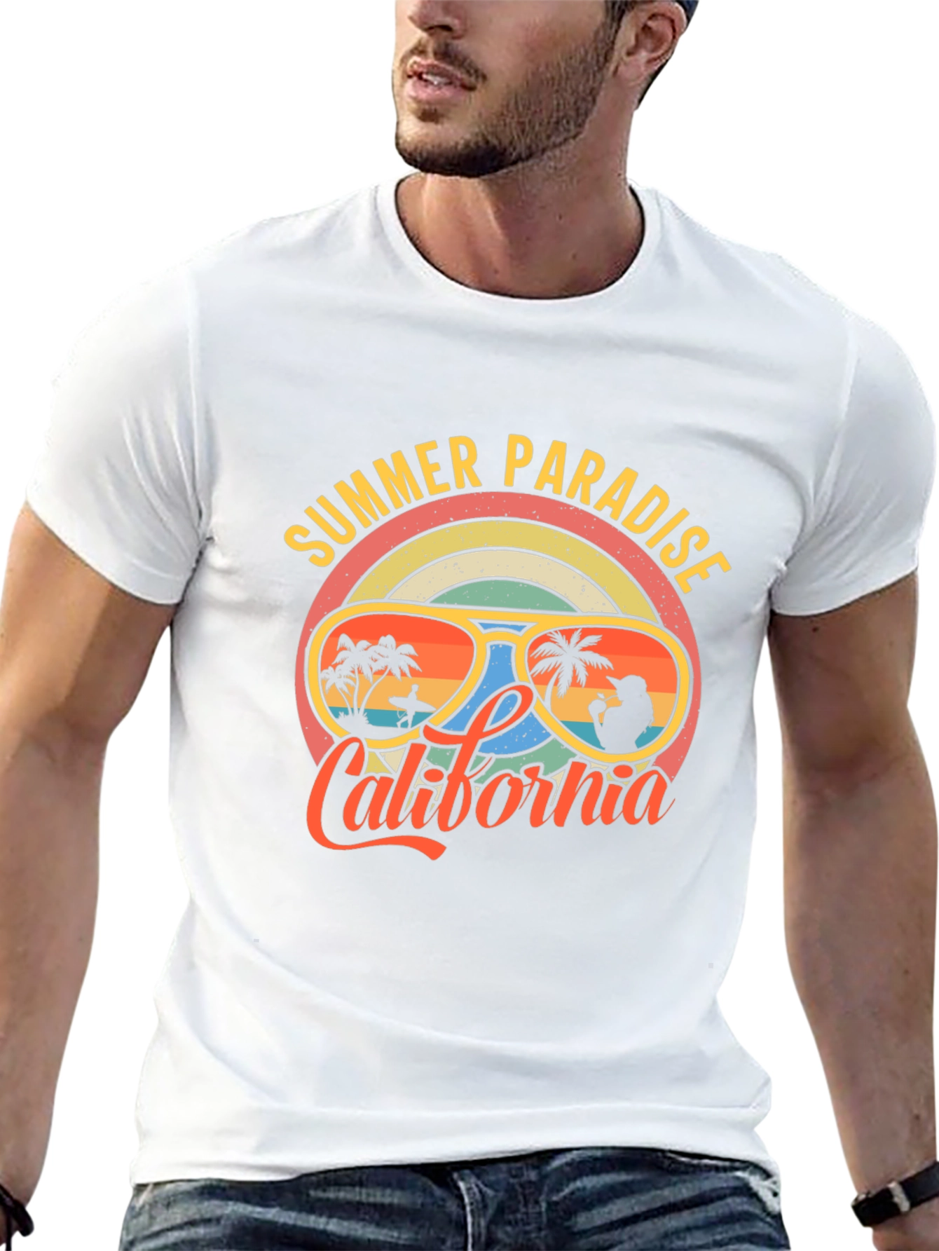 Summer Paradise California Graphic T-Shirt