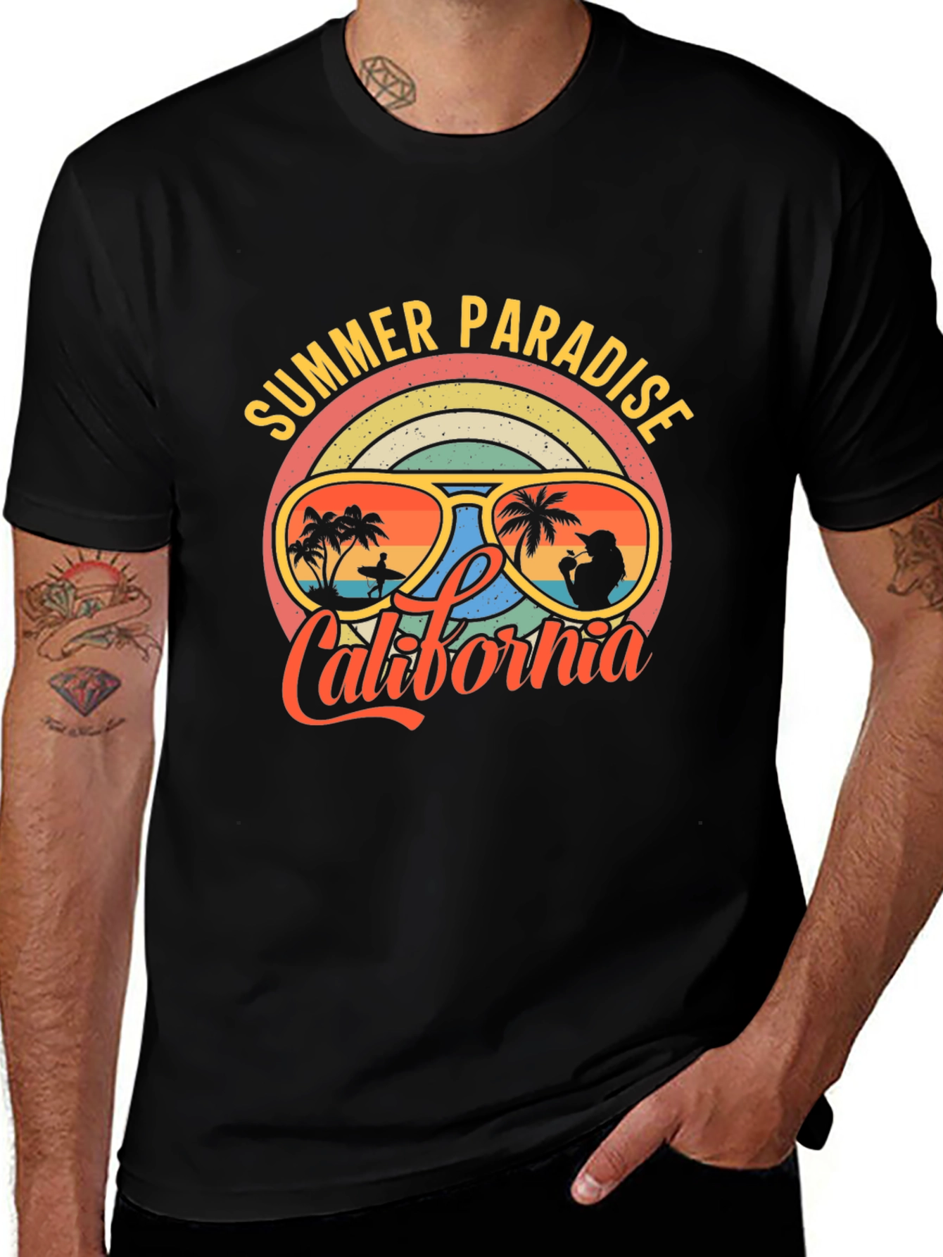 Summer Paradise California Graphic T-Shirt