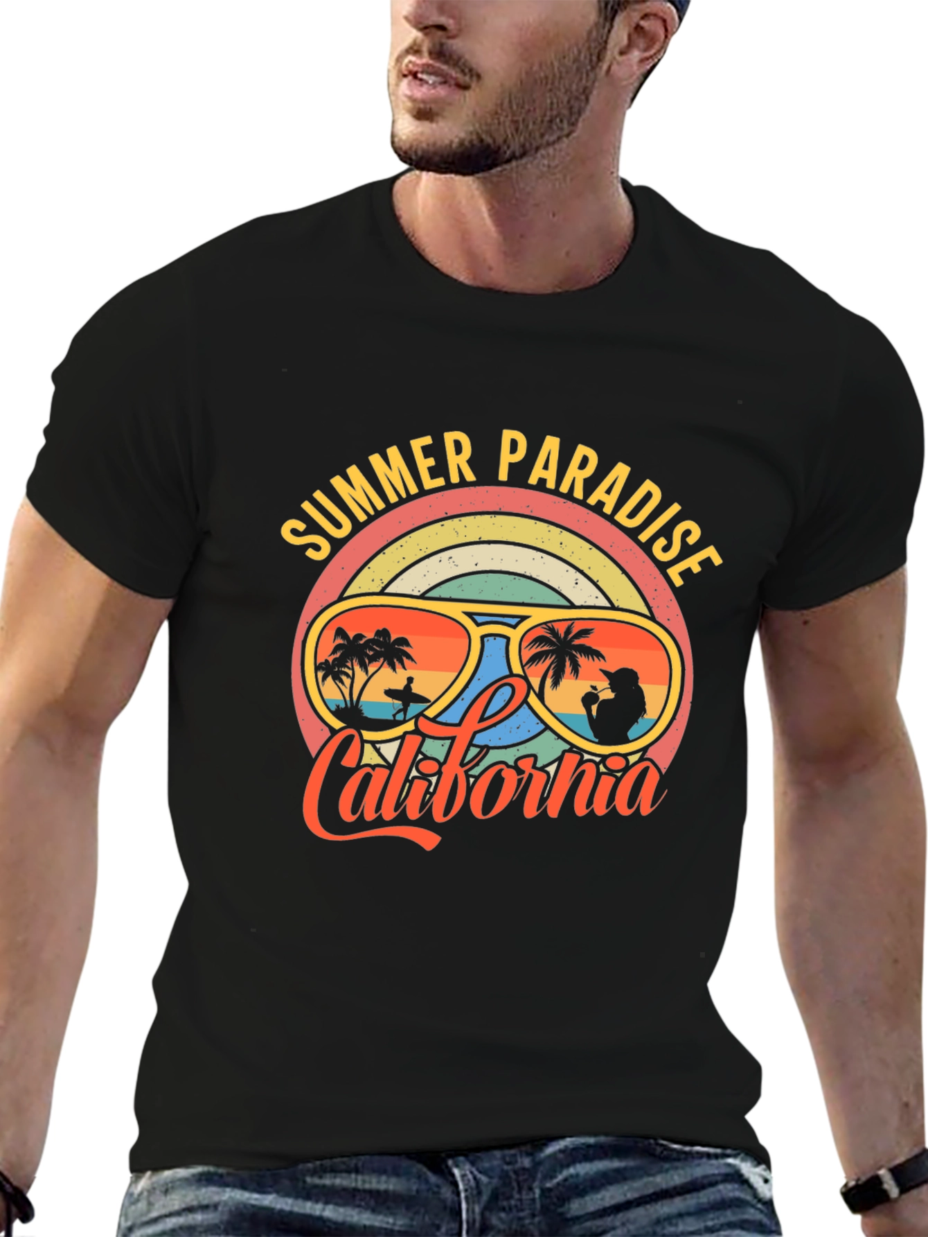 Summer Paradise California Graphic T-Shirt