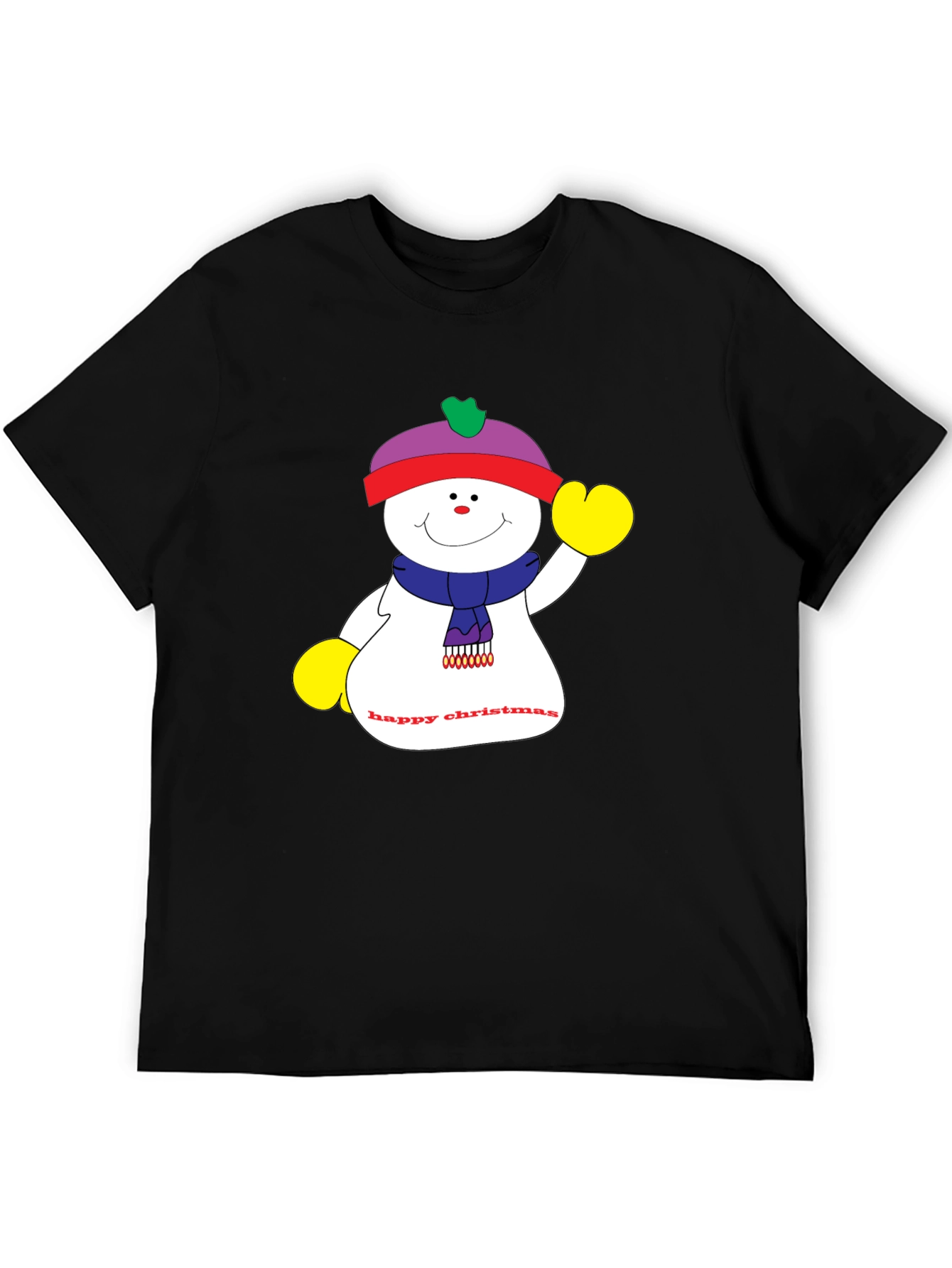 Festive Snowman Graphic T-Shirt