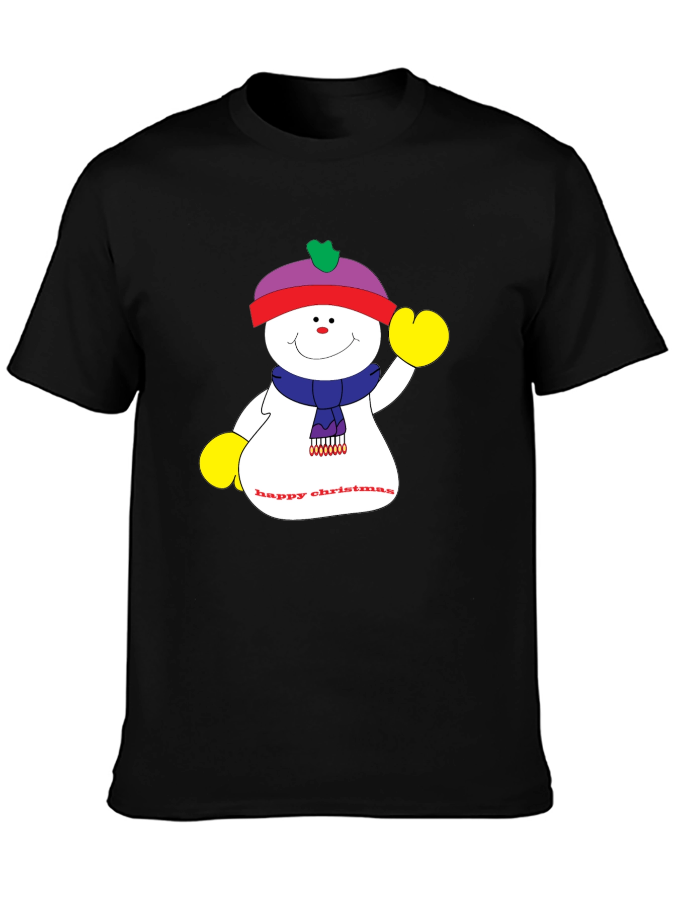 Festive Snowman Graphic T-Shirt