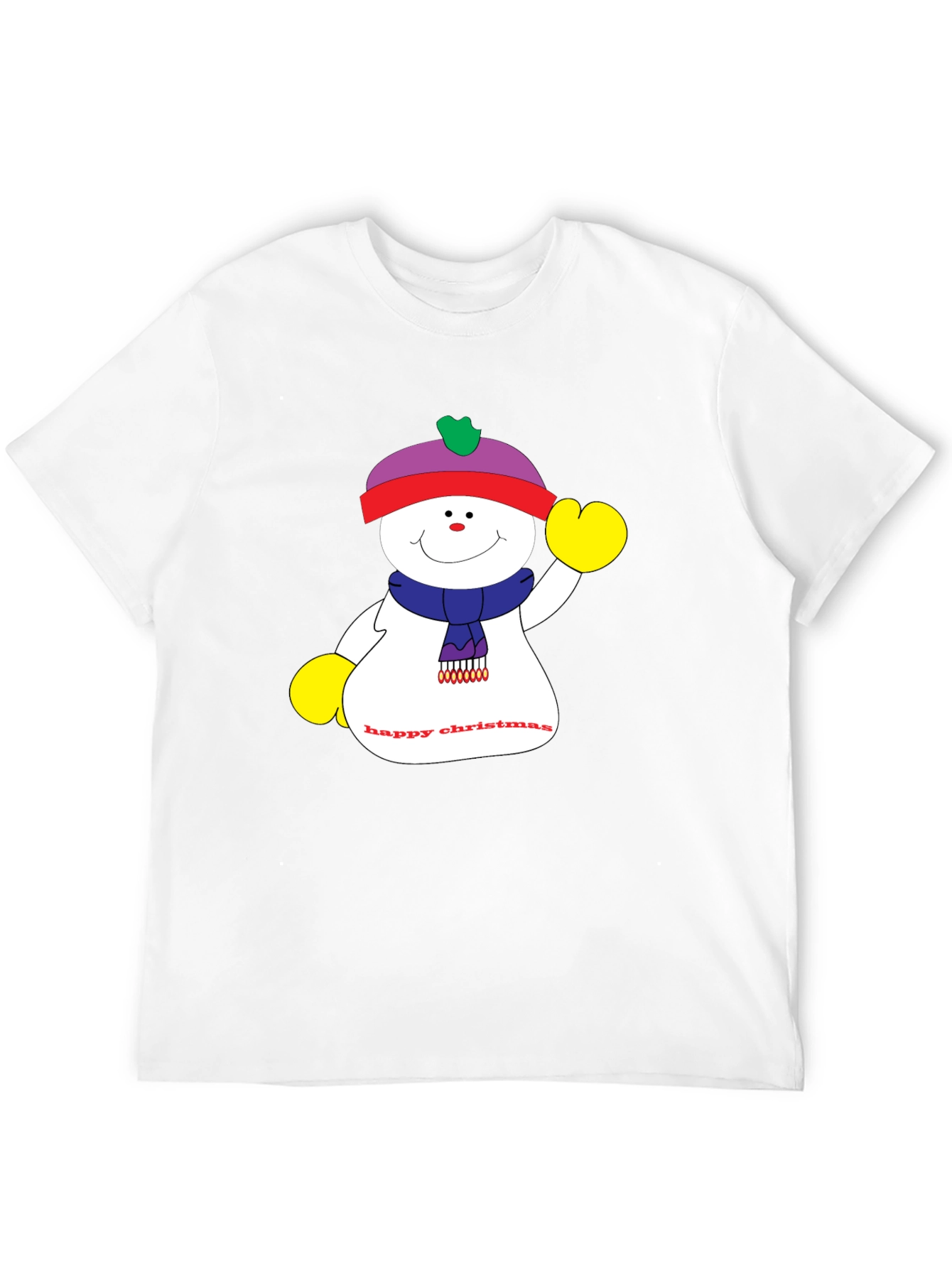 Festive Snowman Graphic T-Shirt
