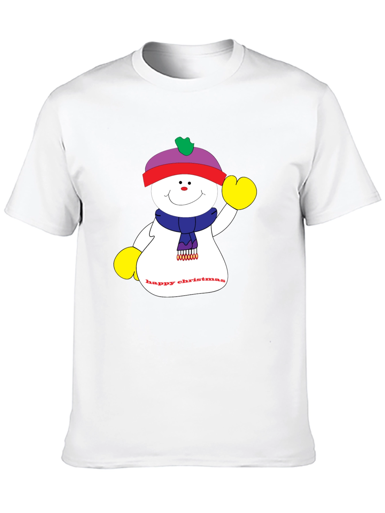 Festive Snowman Graphic T-Shirt