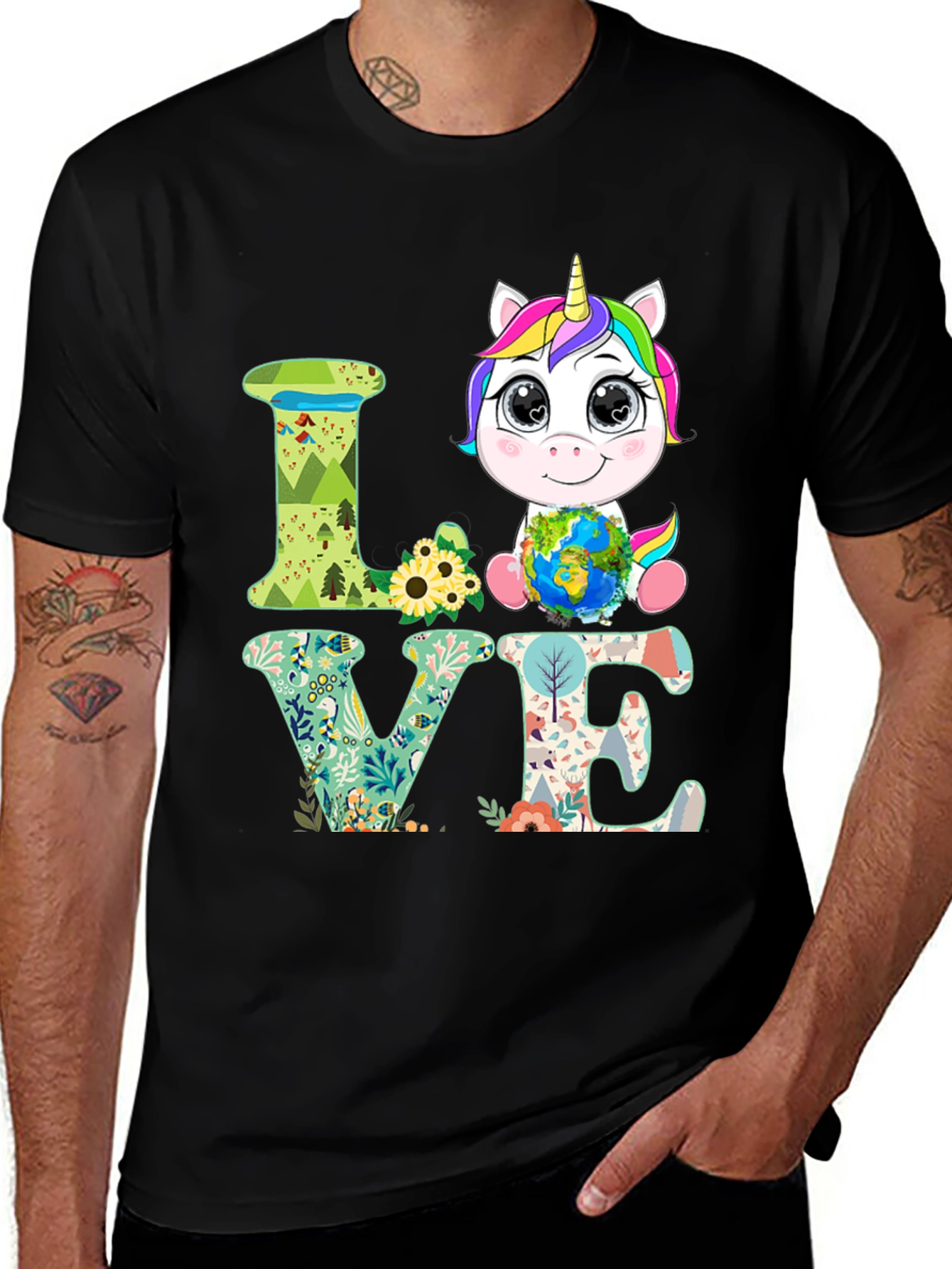 Unicorn Earth Day Love T-Shirt