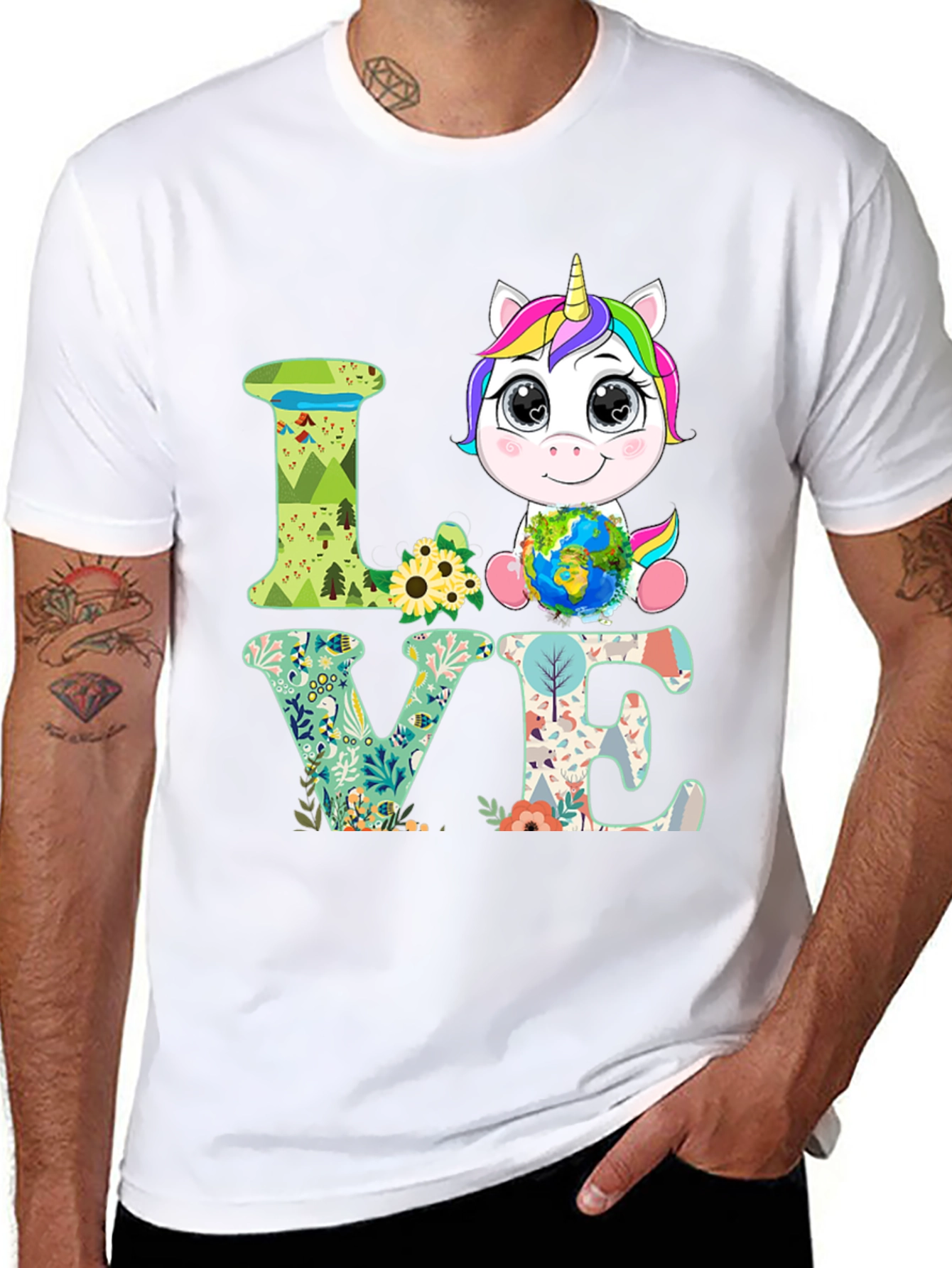 Unicorn Earth Day Love T-Shirt