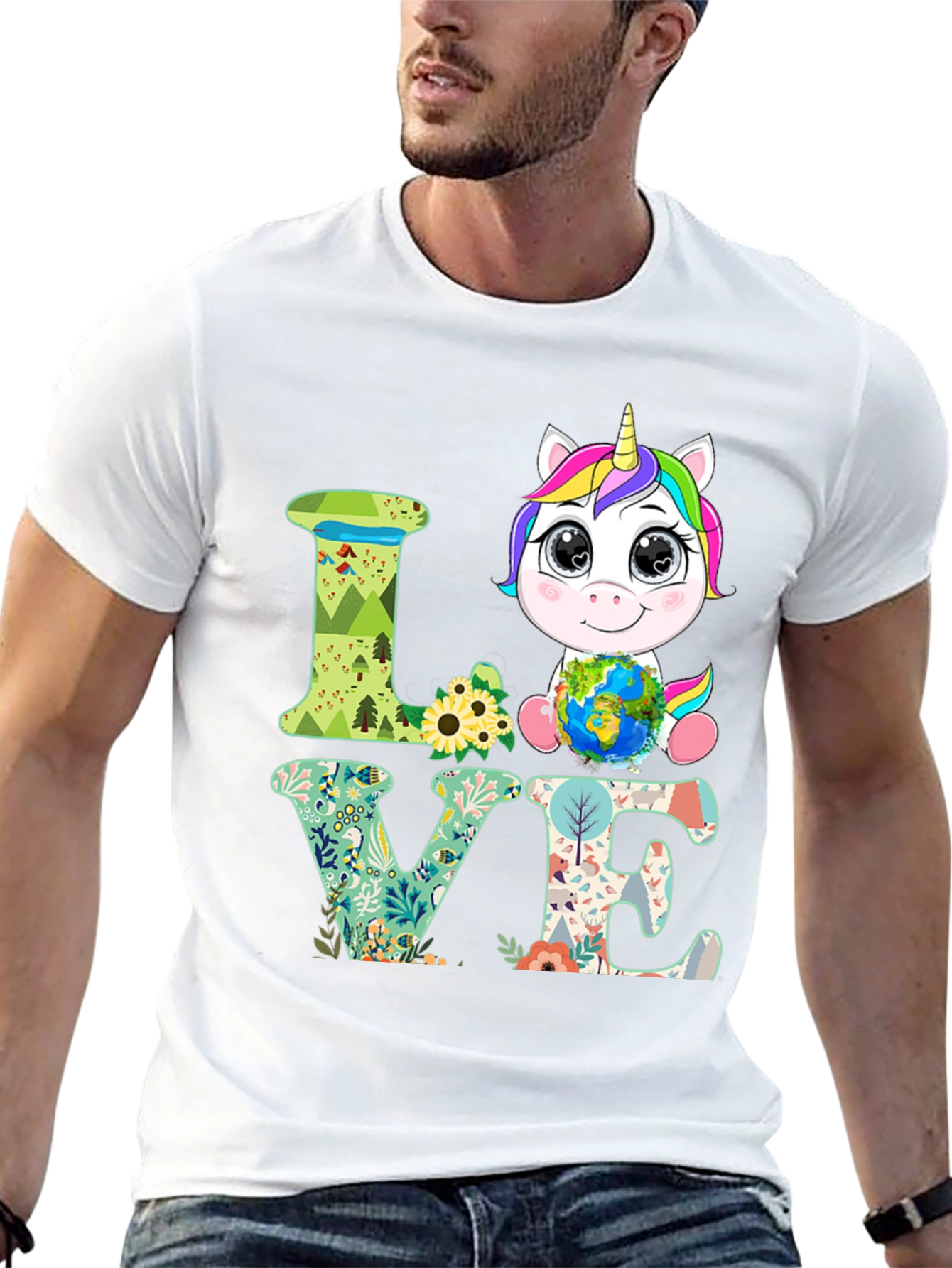 Unicorn Earth Day Love T-Shirt