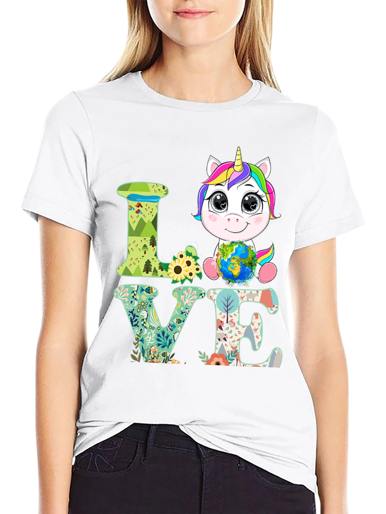 Unicorn Earth Day Love T-Shirt
